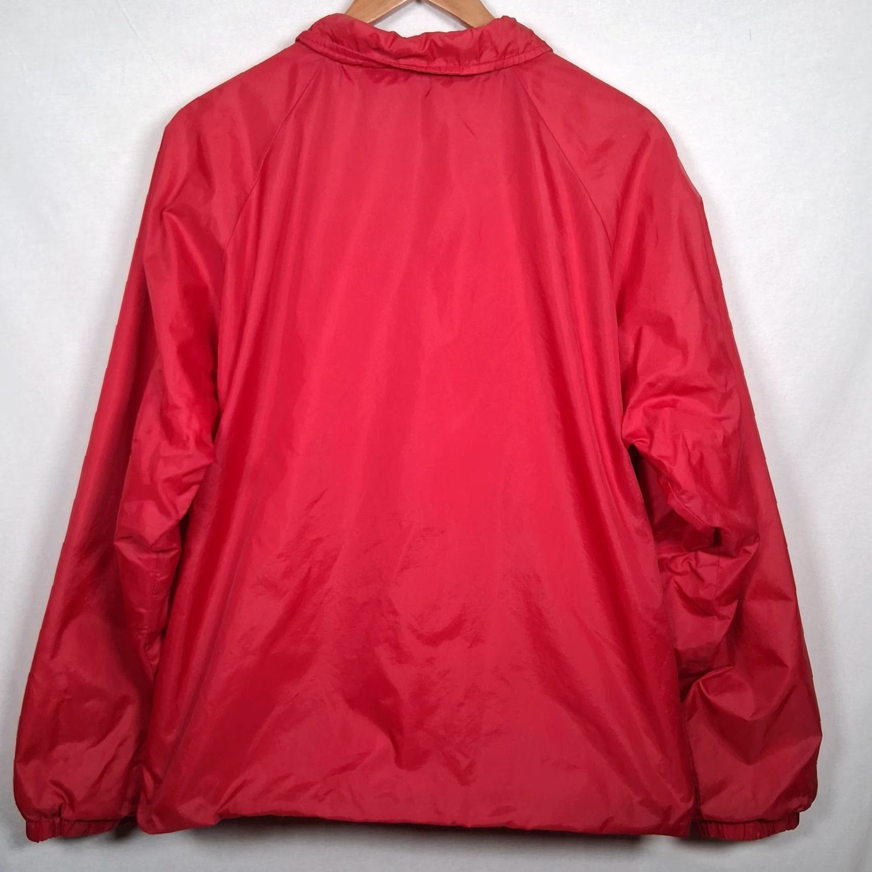 Walmart VINTAGE Wal Mart Accident Free Jacket L Red Coach Sporty Snap Employee Lightweight READ Size US L / EU 52-54 / 3 - 3 Thumbnail
