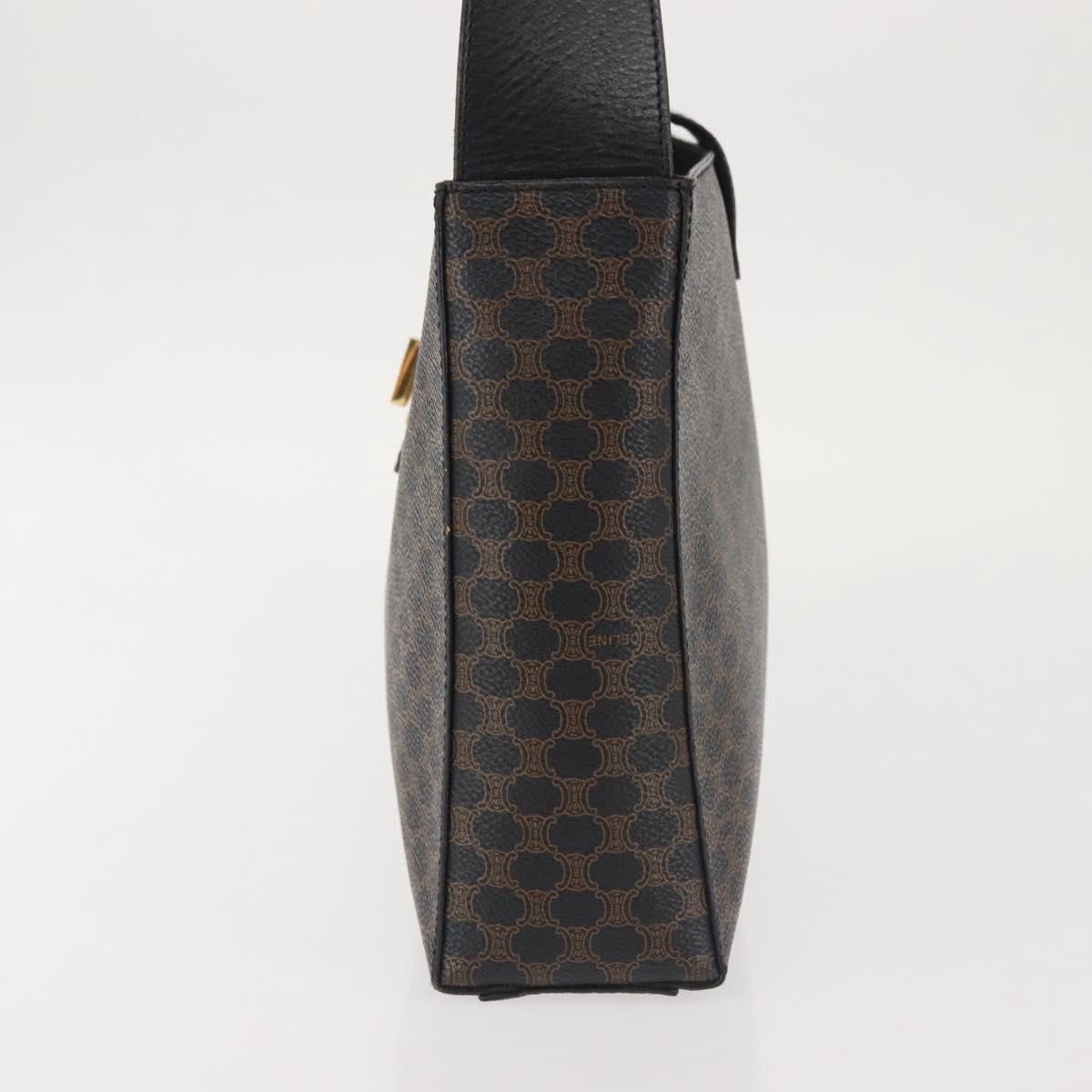 Celine CELINE Macadam Canvas Shoulder Bag Pvc Leather Black Gold Size ONE SIZE - 4 Thumbnail