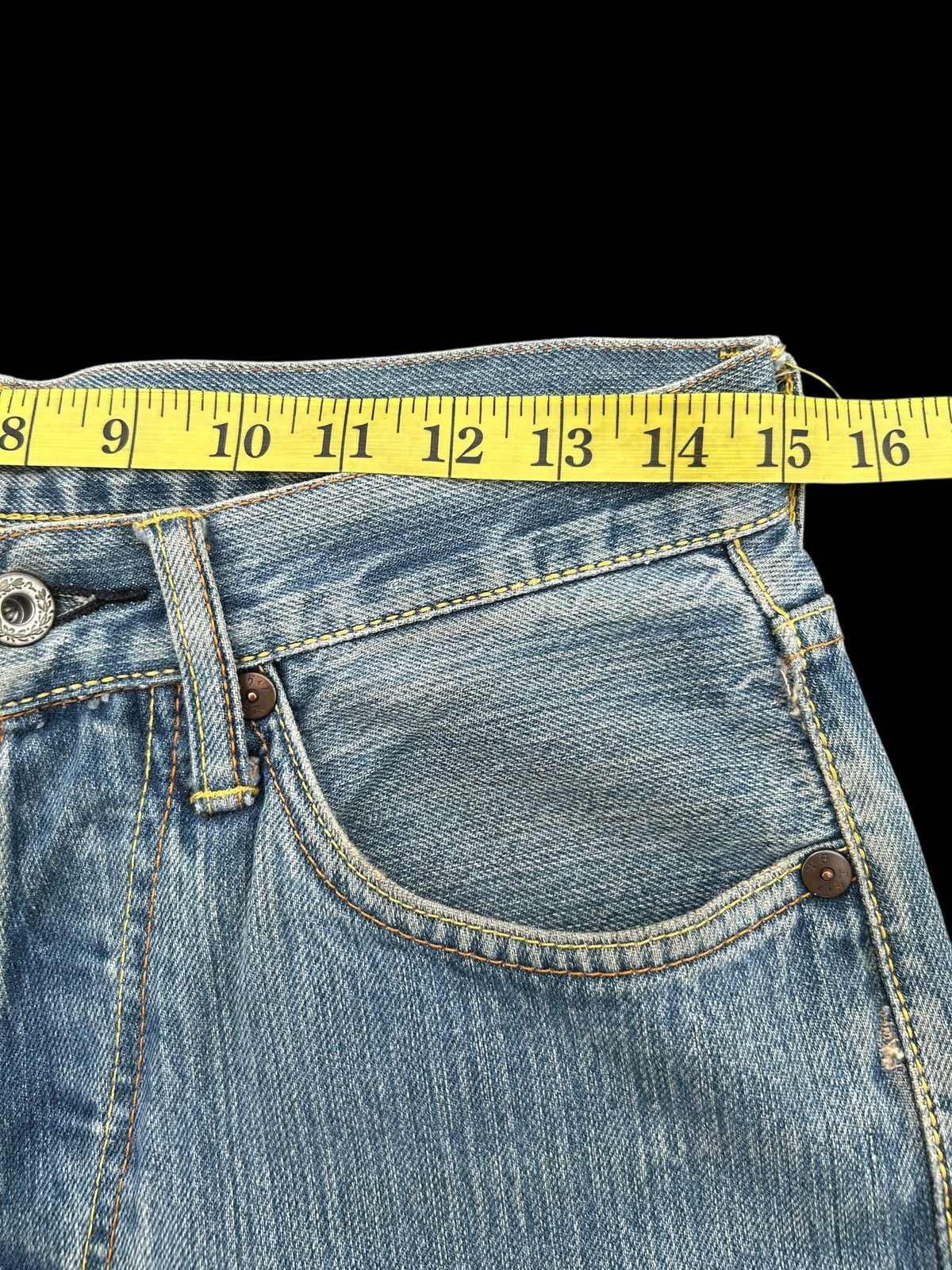 Japanese Brand × Kapital × Vintage Evisu Selvedge Distressed Evisu Paris Denim Jeans Size US 30 / EU 46 - 18 Thumbnail