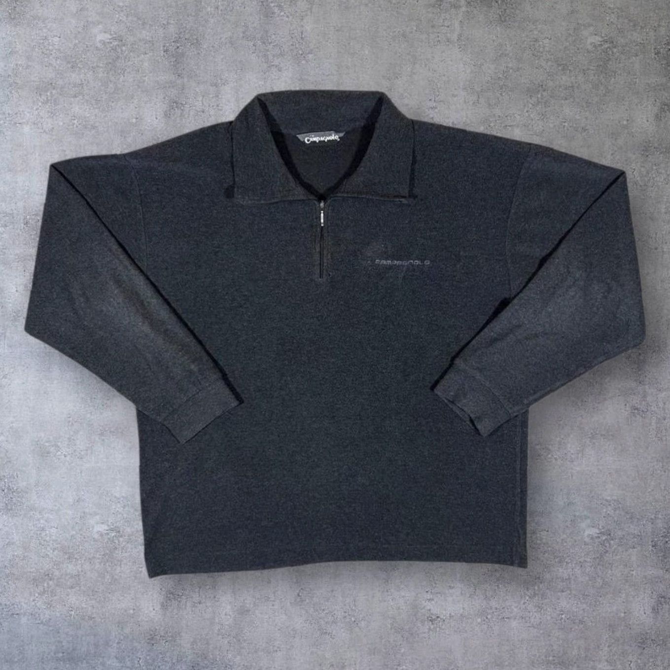 Vintage Vintage Campagnolo Embroidered Mini Logo Dark Grey 1/4 Zip Fleece Sweatshirt XL Mens Sweatshirt Size US XL / EU 56 / 4 - 2 Thumbnail
