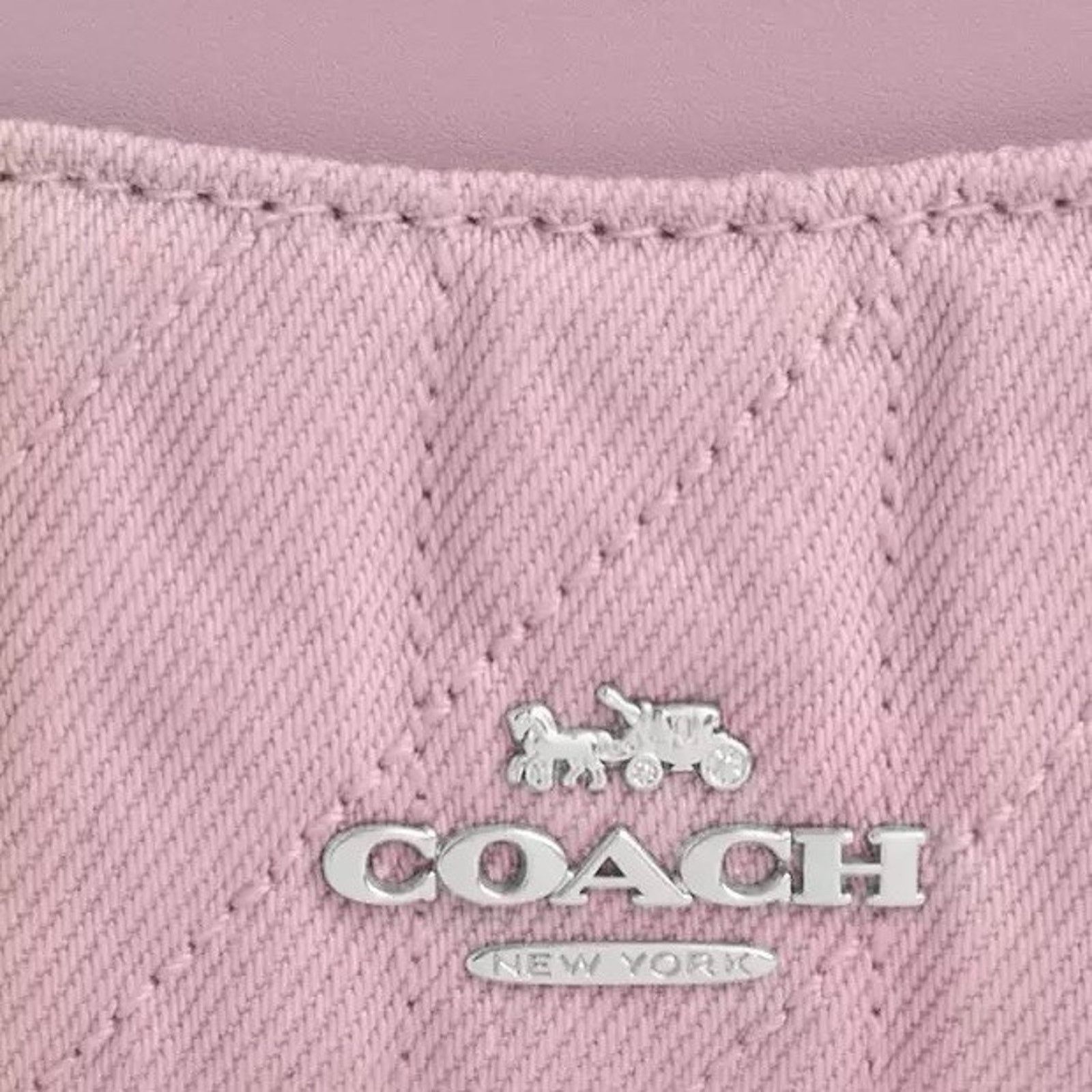 Coach NWT Coach Slim ID Card Case Denim Leather CBR13 Carnation Size ONE SIZE - 6 Thumbnail