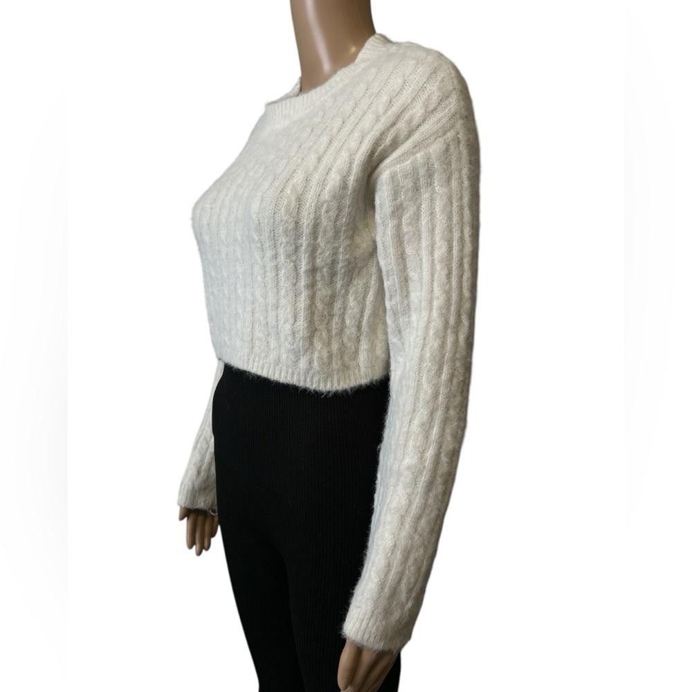 Garbage TV Garage Cable Knit Cream Sweater - Size XS Size XS / US 0-2 / IT 36-38 - 2 Thumbnail
