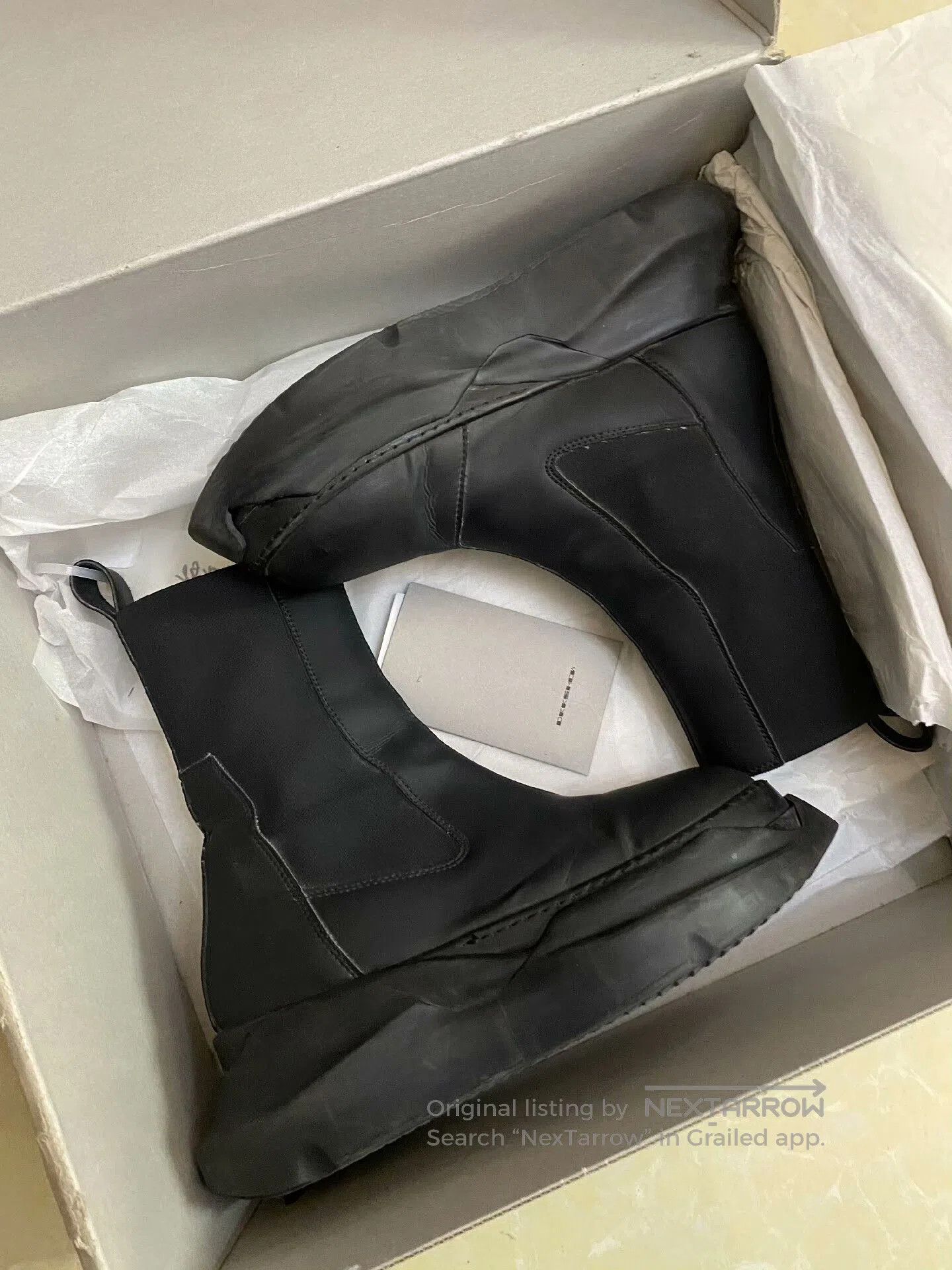 Rick Owens Tank Sole Chelsea Boots.