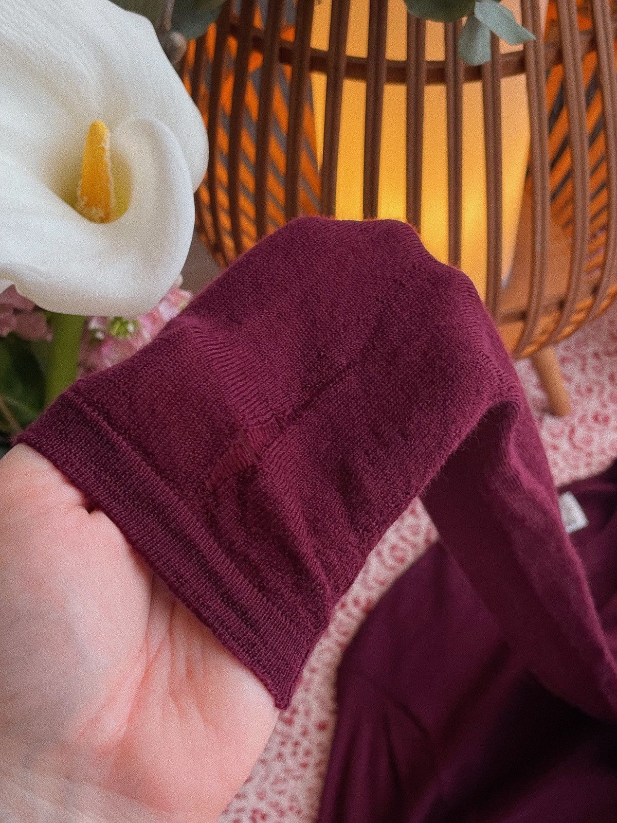 Acne Studios Acne Studios “Kurt” Burgundy Merino Sweater Size XS / US 0-2 / IT 36-38 - 10 Thumbnail
