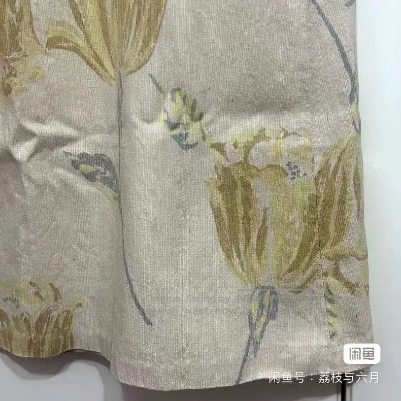 Dries Van Noten Dries Van Noten Runway Yellow Rose Midi Skirt Size 35" - 5 Thumbnail