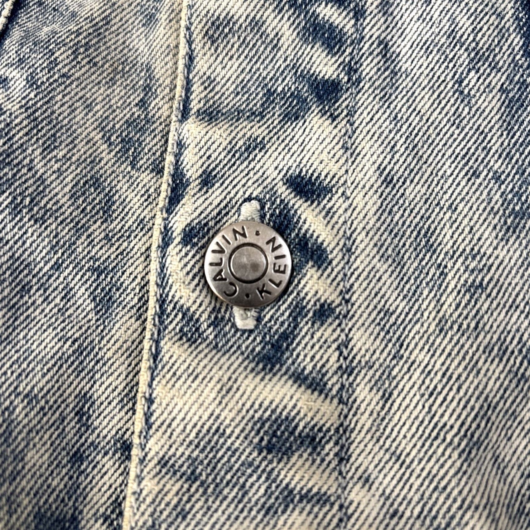 Calvin Klein VINTAGE Calvin Klein Mens Vest Denim Trucker Blue Medium Wash M Regular Cotton Denim Biker Wear Mens Size US M / EU 48-50 / 2 - 4 Thumbnail
