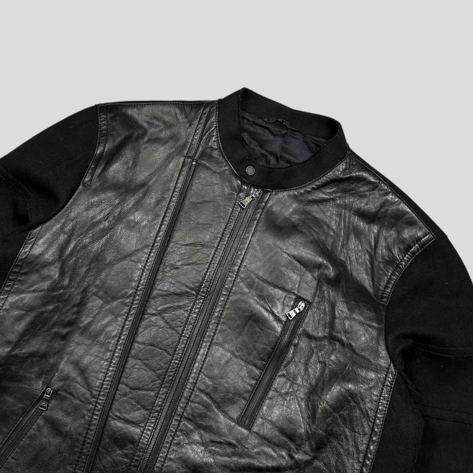 Neil Barrett Neil Barrett 00’s Leather + Wool Modular Zip Biker Jacket M Size US M / EU 48-50 / 2 - 7 Thumbnail