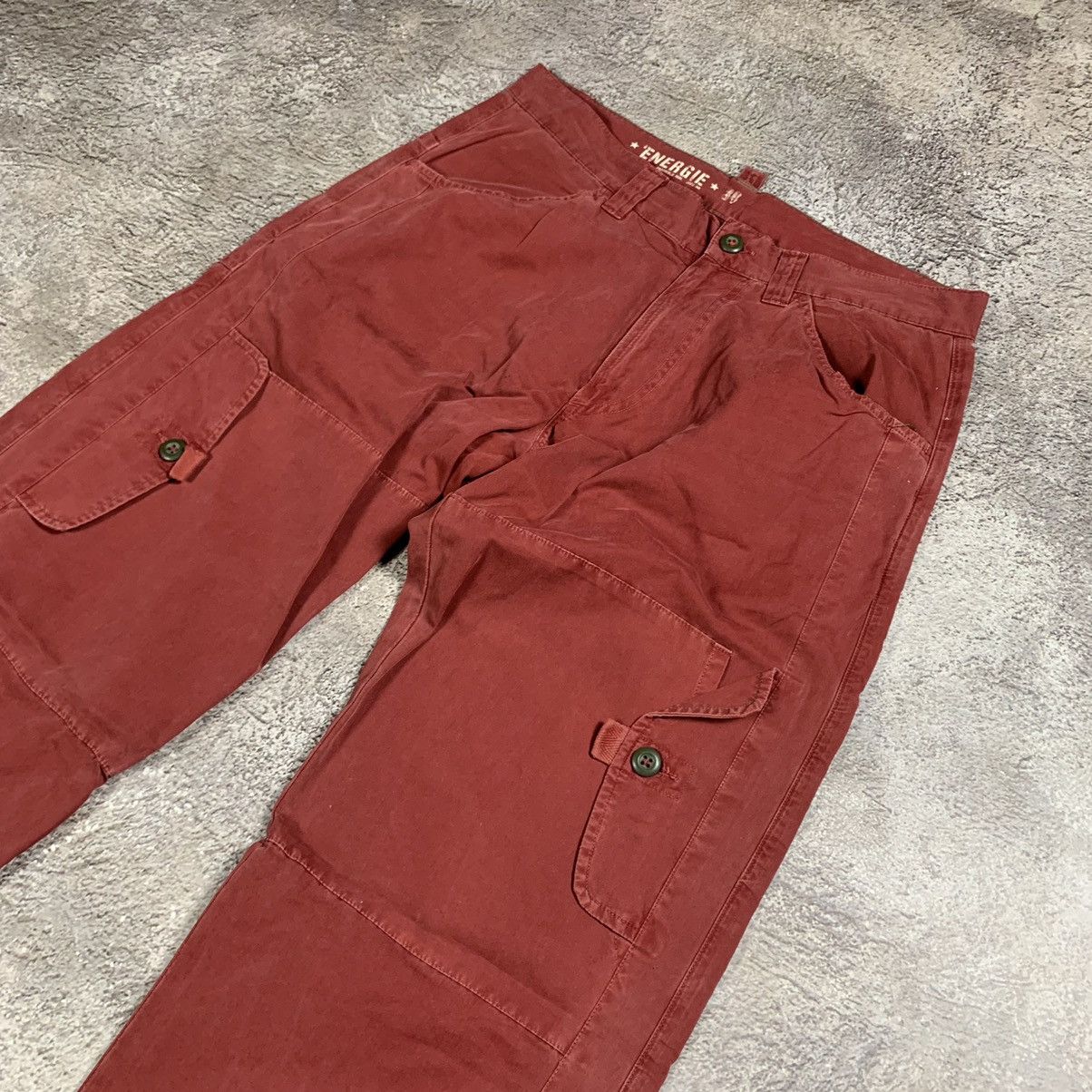 Energie VINTAGE CARGO PANTS FLARED HYBRID PARACHUTE SPRING JAPAN 90S Size US 34 / EU 50 - 3 Thumbnail
