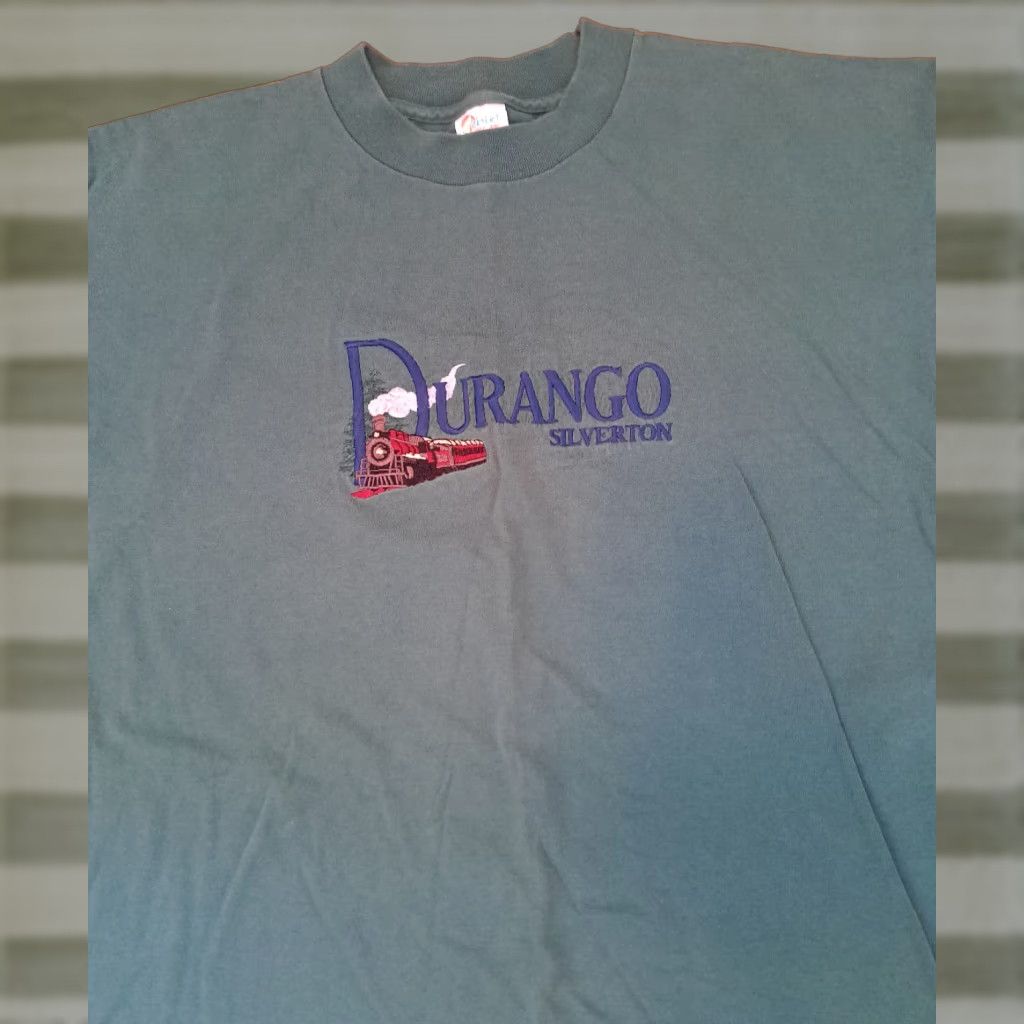 Durango VINTAGE Durango Silverton Embroidered T-Shirt XL USA Single Stitch Desert Heat Shirt Mens Green USA 90s Size US XL / EU 56 / 4 - 1 Thumbnail