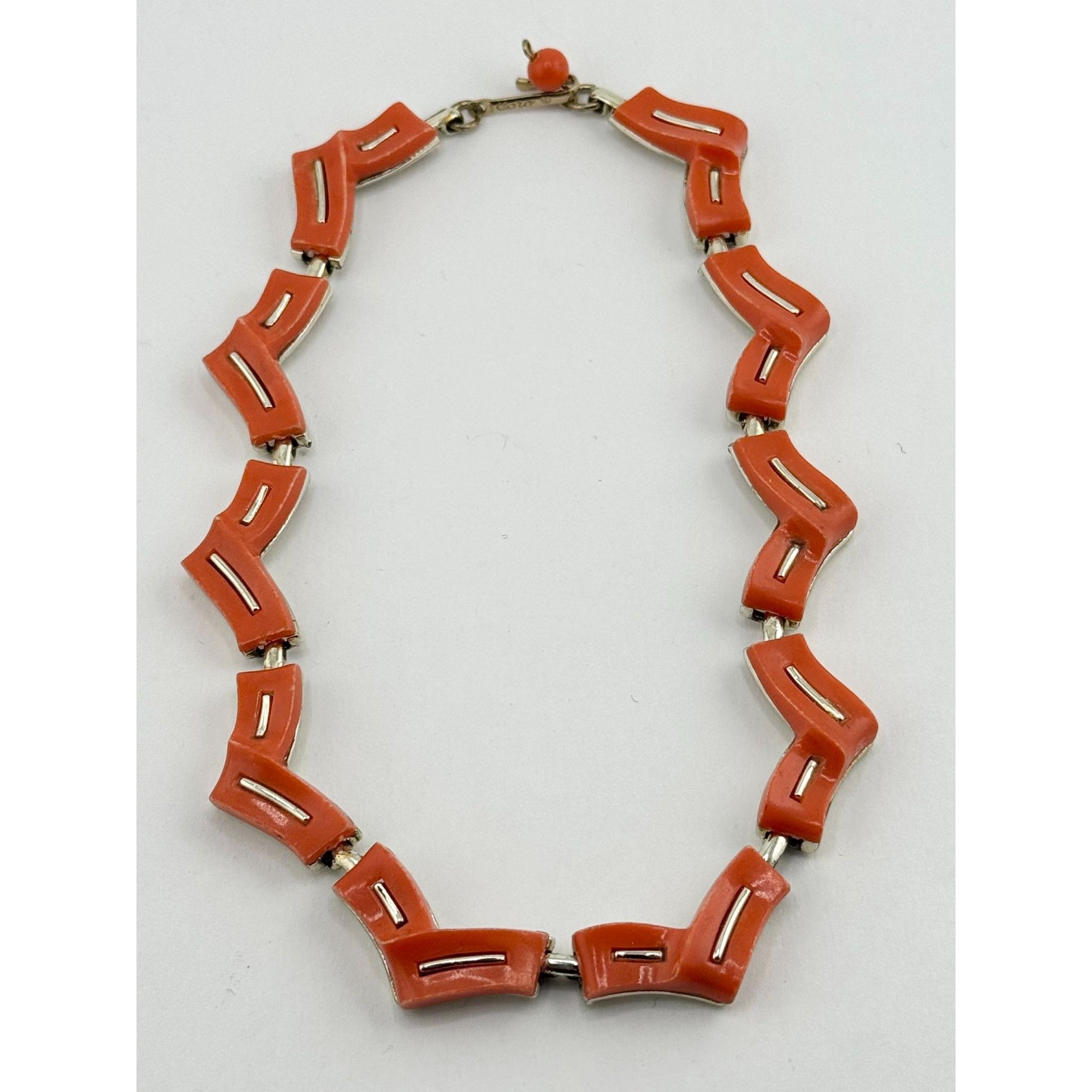 Vintage Vintage Coro orange thermoset collar necklace Size ONE SIZE - 1 Thumbnail