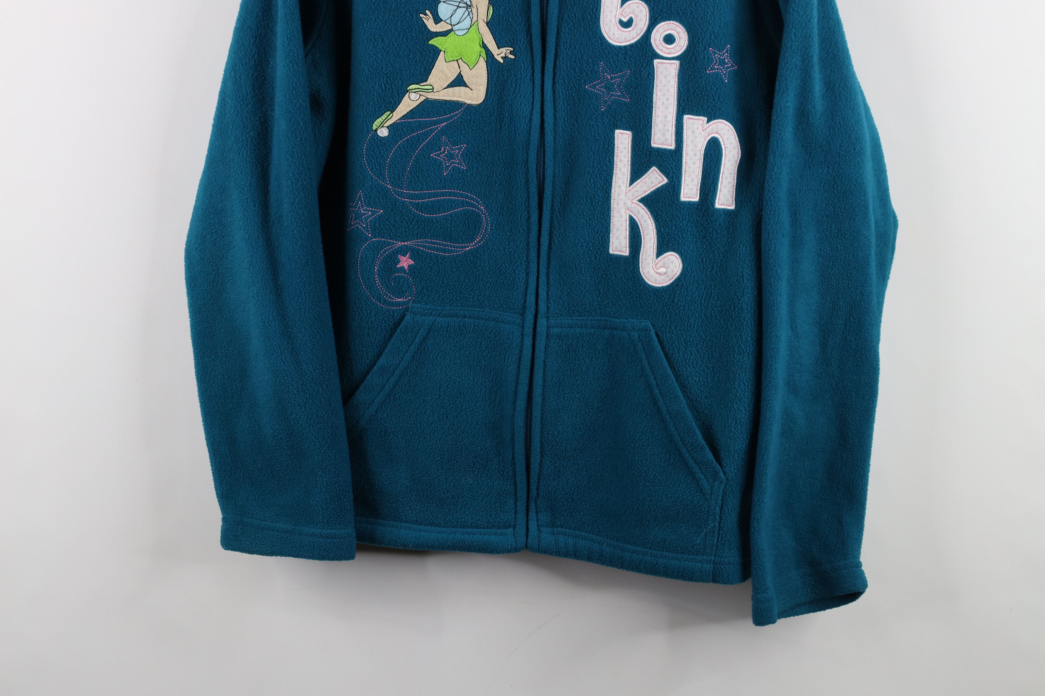 Disney × Vintage Vintage Disney Peter Pan Tinker Bell Full Zip Fleece Hoodie Size L / US 10 / IT 46 - 3 Thumbnail
