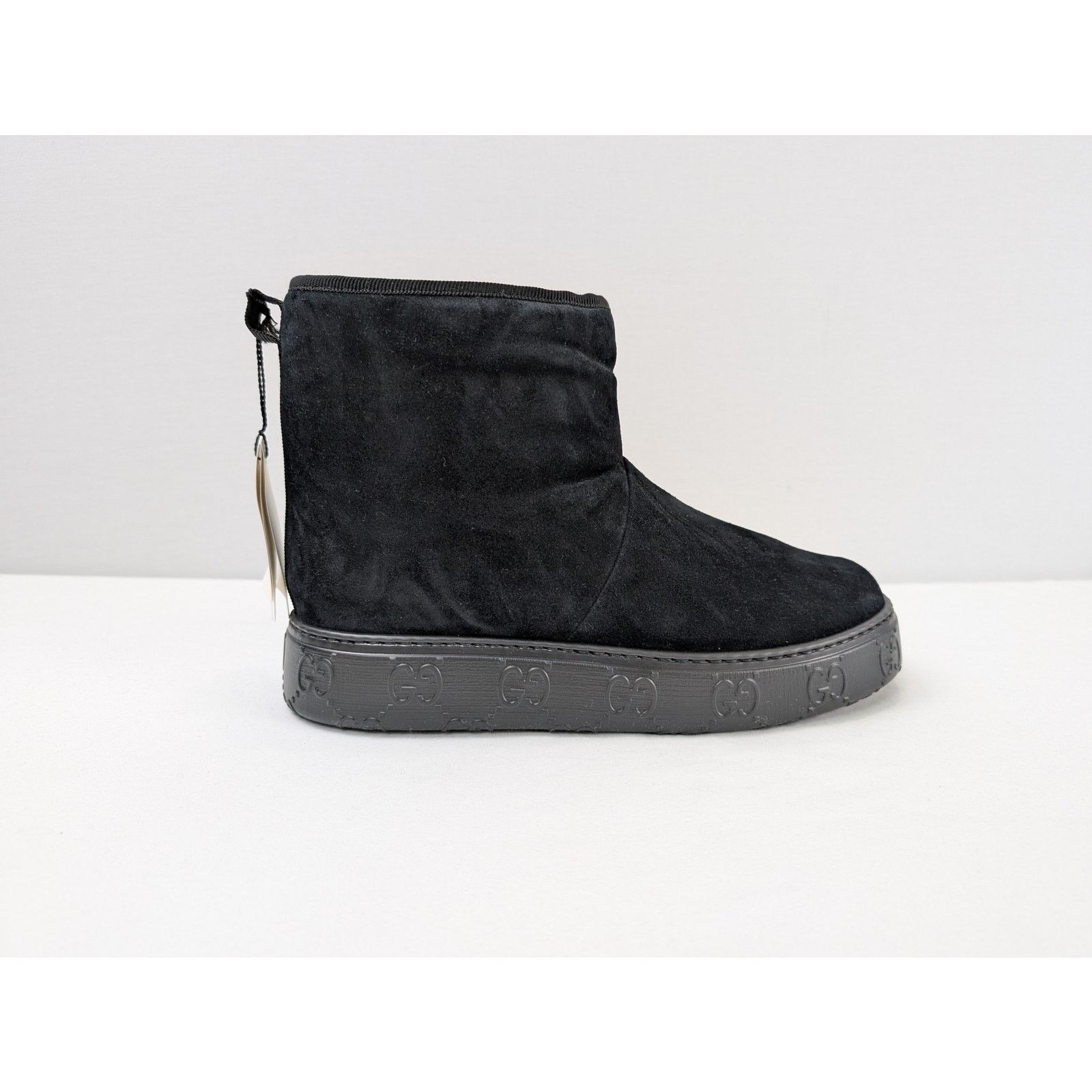 Gucci o1rshd1 Ankle Suede Boots in black with wool lining Size US 10 / IT 40 - 4 Thumbnail