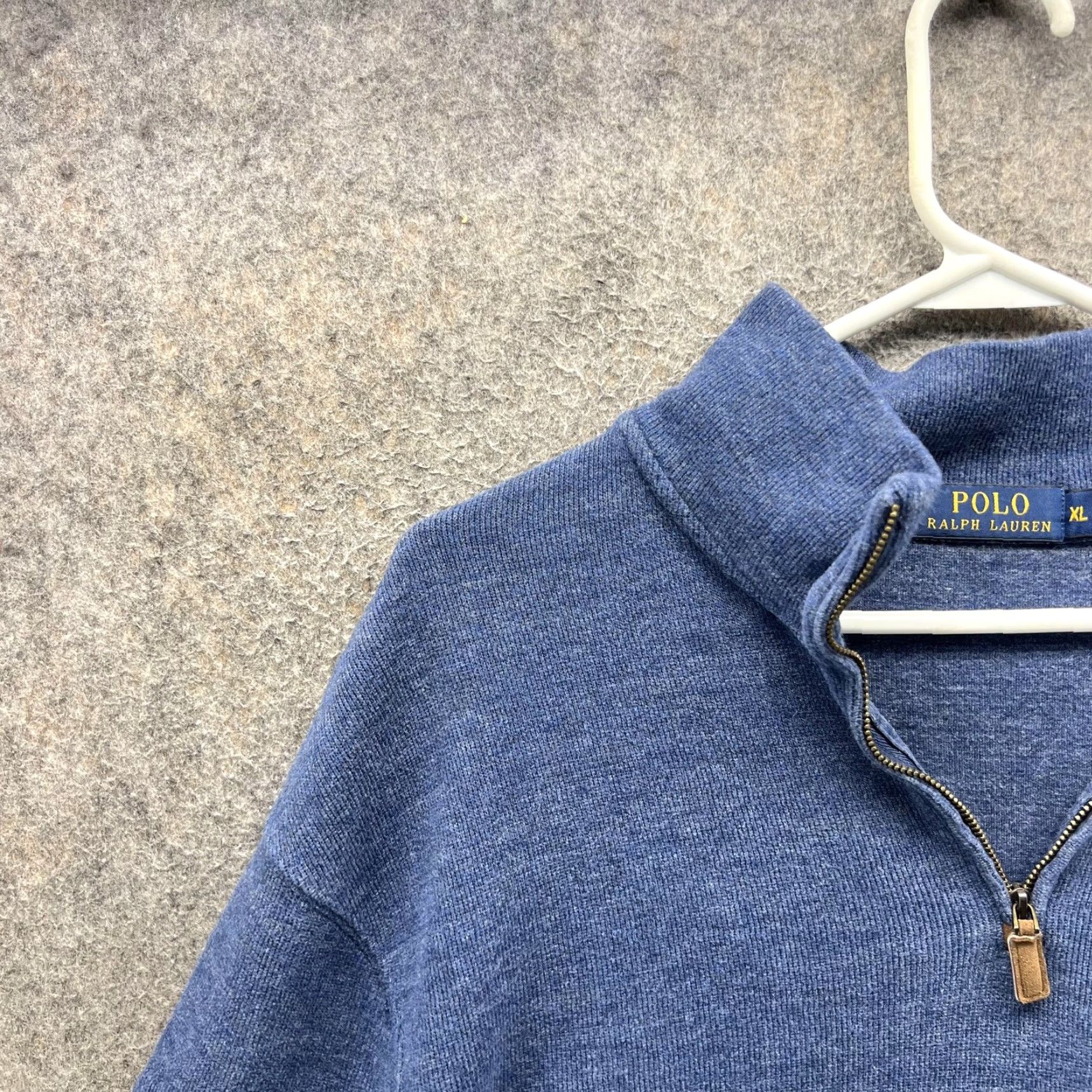 Polo Ralph Lauren Polo Ralph Lauren Sweater Mens XL Blue 1/4 Zip Mock Neck Pullover Pony Size US XL / EU 56 / 4 - 6 Thumbnail