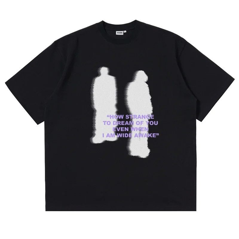 Designer × Vintage Shadow Graphic Oversized Cotton Tee Harajuku Y2K Size US L / EU 52-54 / 3 - 1 Preview