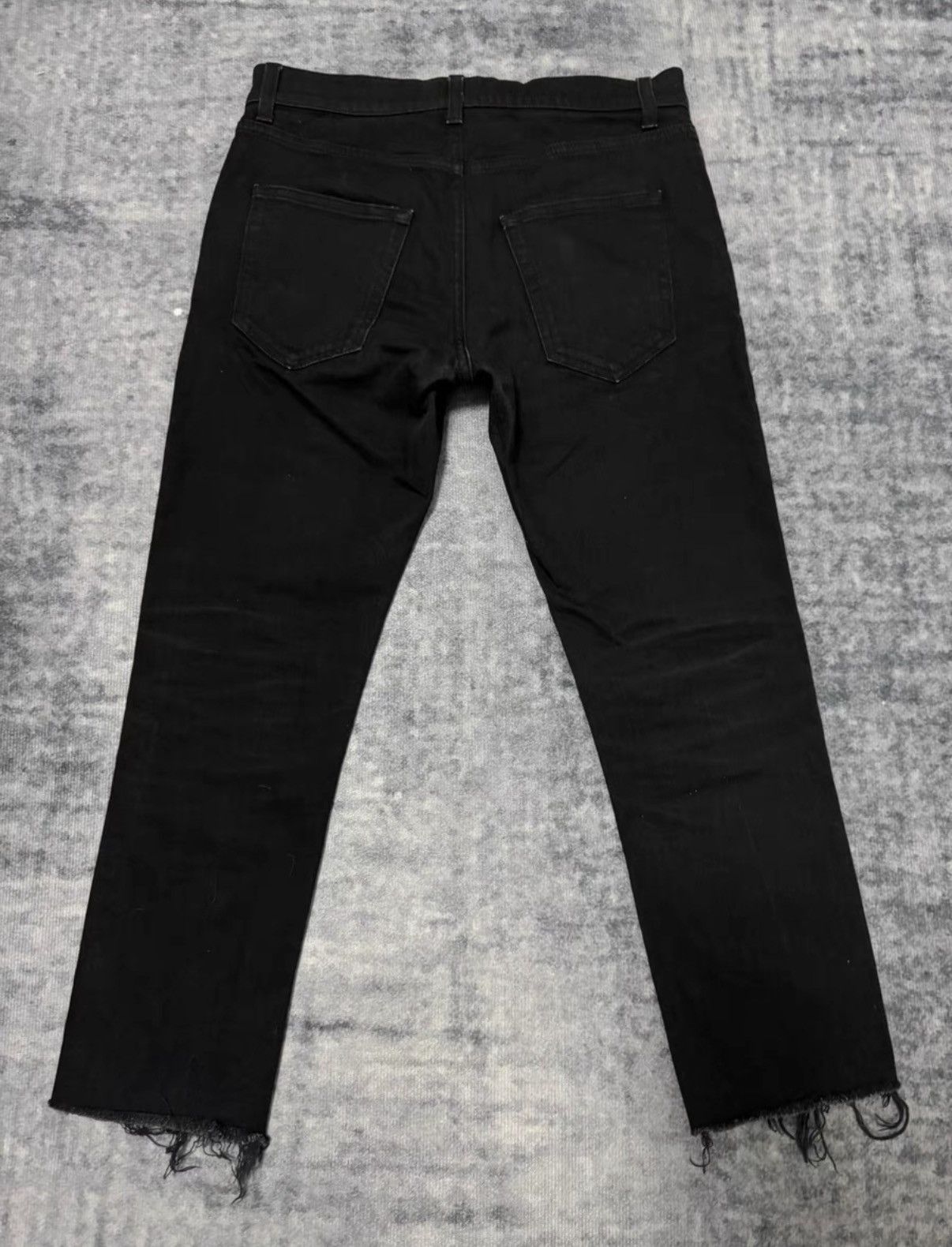 Saint Laurent Paris Saint Laurent 16FW Runway Distressed Frayed Hem Denim Jeans Size US 29 - 2 Thumbnail