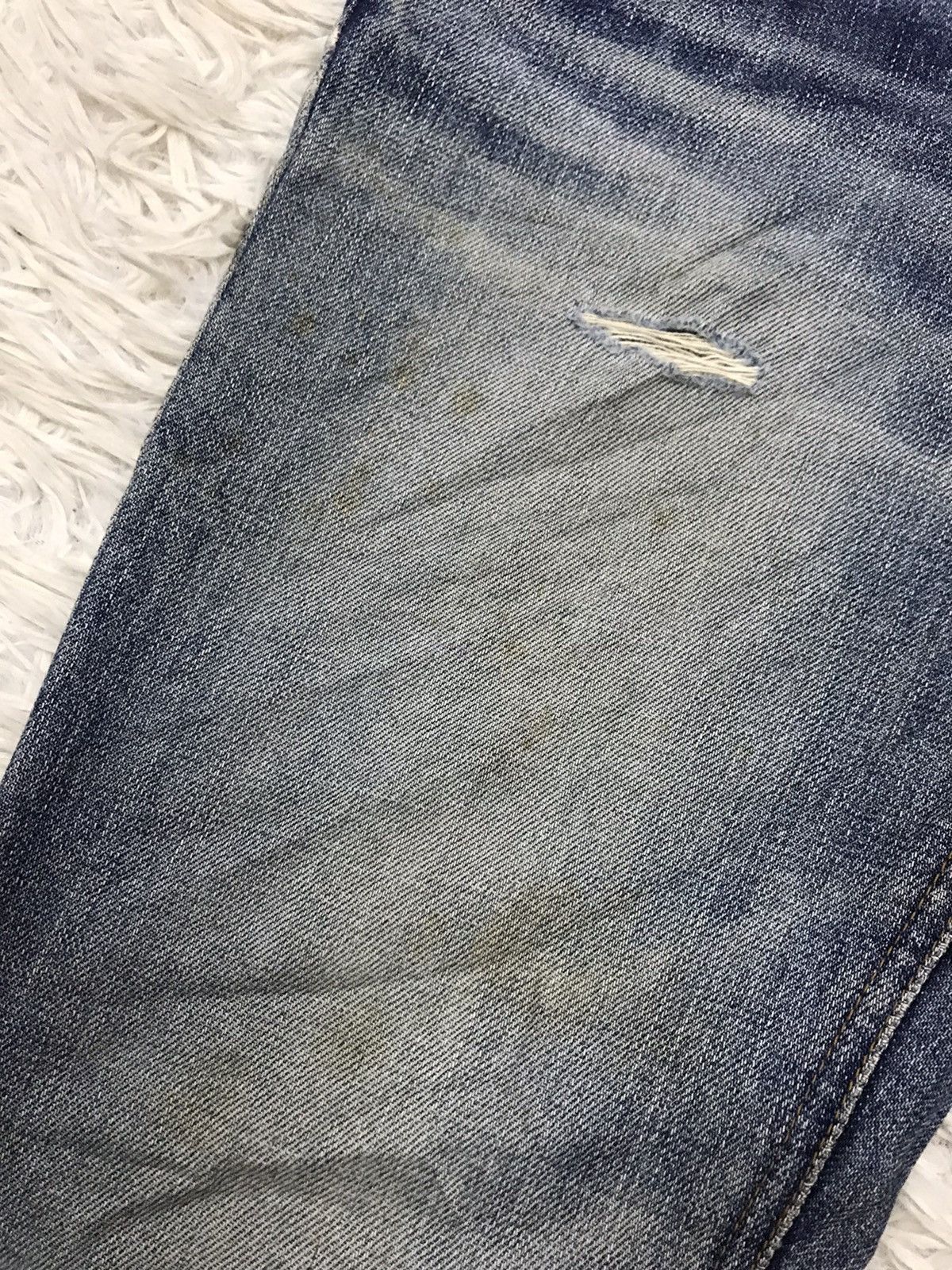 Designer 🔥Flare🔥 Vintage Alcali Distressed Denim Jeans Size US 29 - 5 Thumbnail