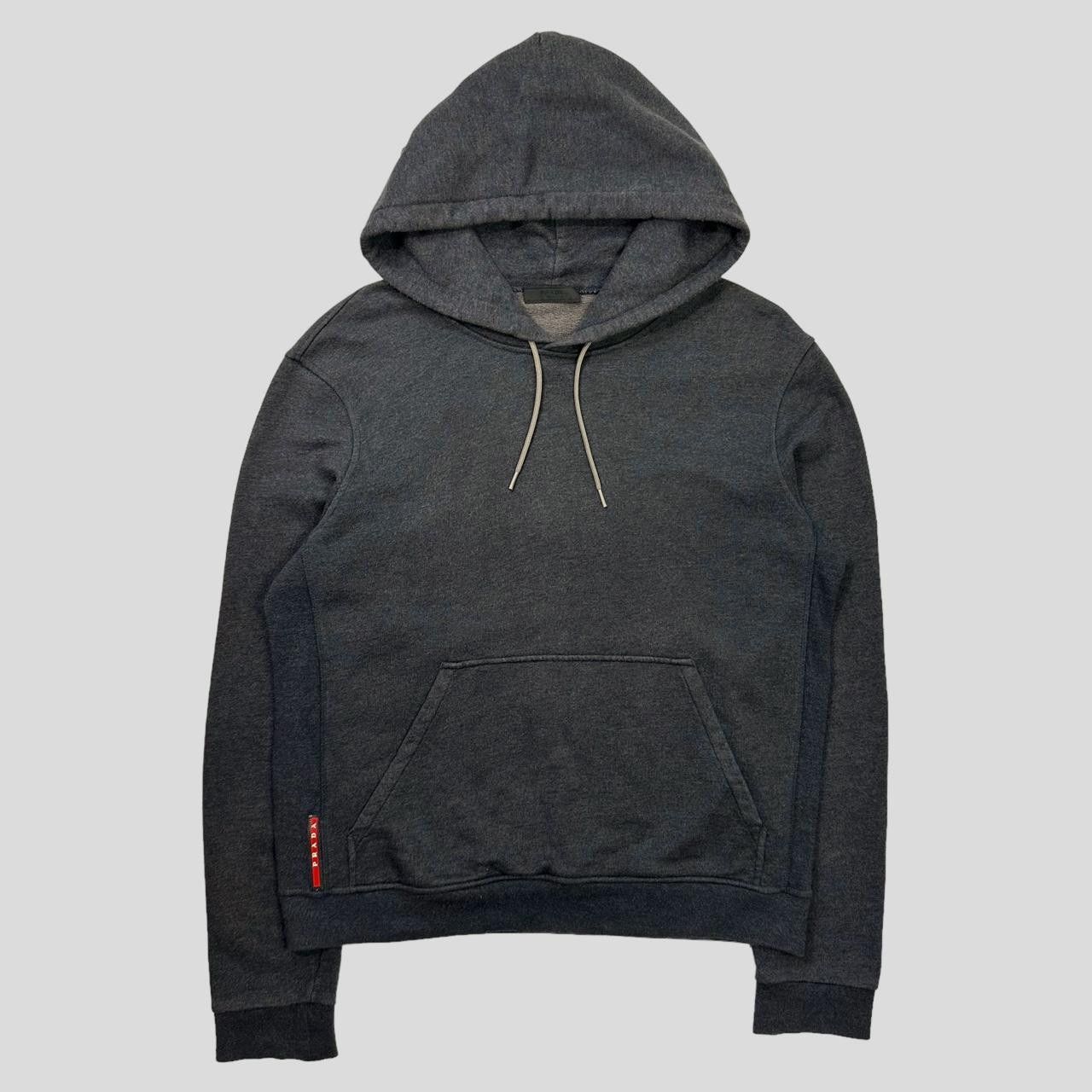 image of Prada Milano 2014 Red Tab Pullover Hoodie - M/l in Grey, Men's (Size Medium)