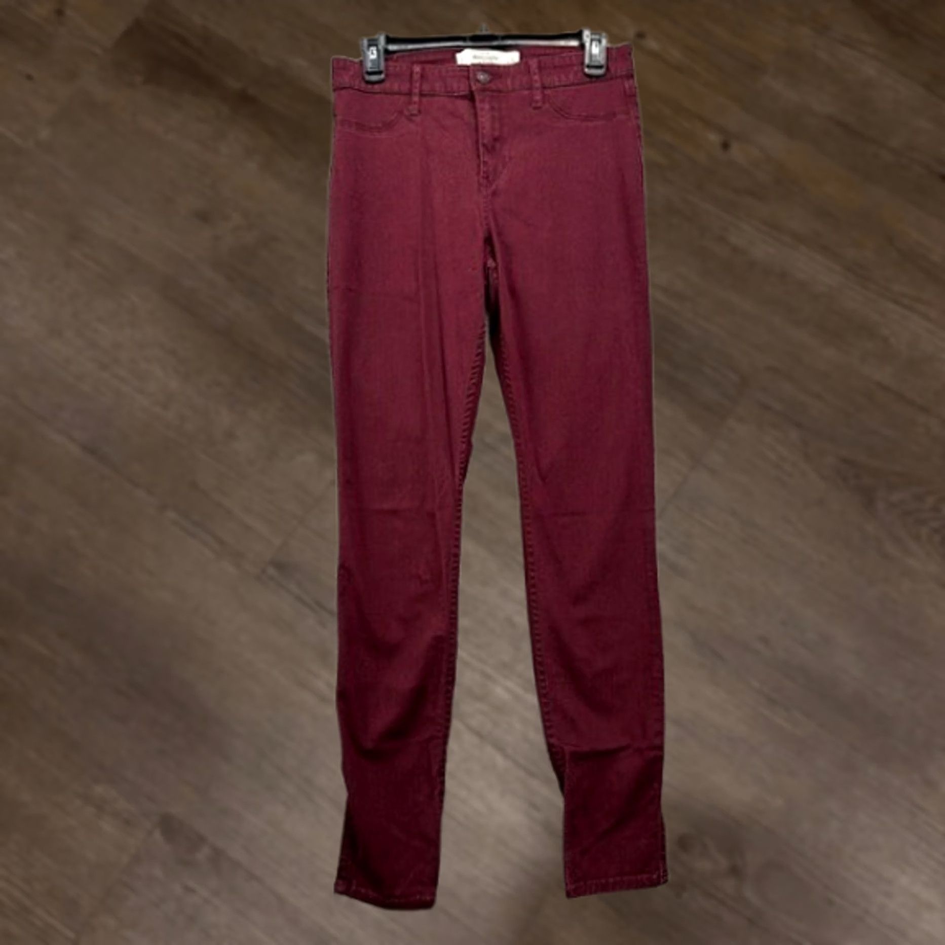 Abercrombie & Fitch Abercrombie & Fitch Jeans Womens 28 Burgundy Skinny Mid-Rise Stretch Denim Pants Size 28" / US 6 / IT 42 - 1 Thumbnail