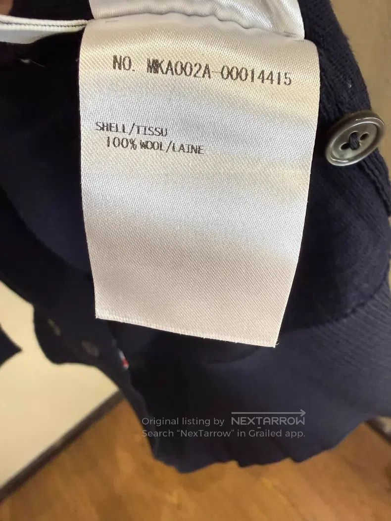 Thom Browne Thom Browne Navy Four Stripe Merino Wool Crew Neck Sweater Size US M / EU 48-50 / 2 - 6 Thumbnail