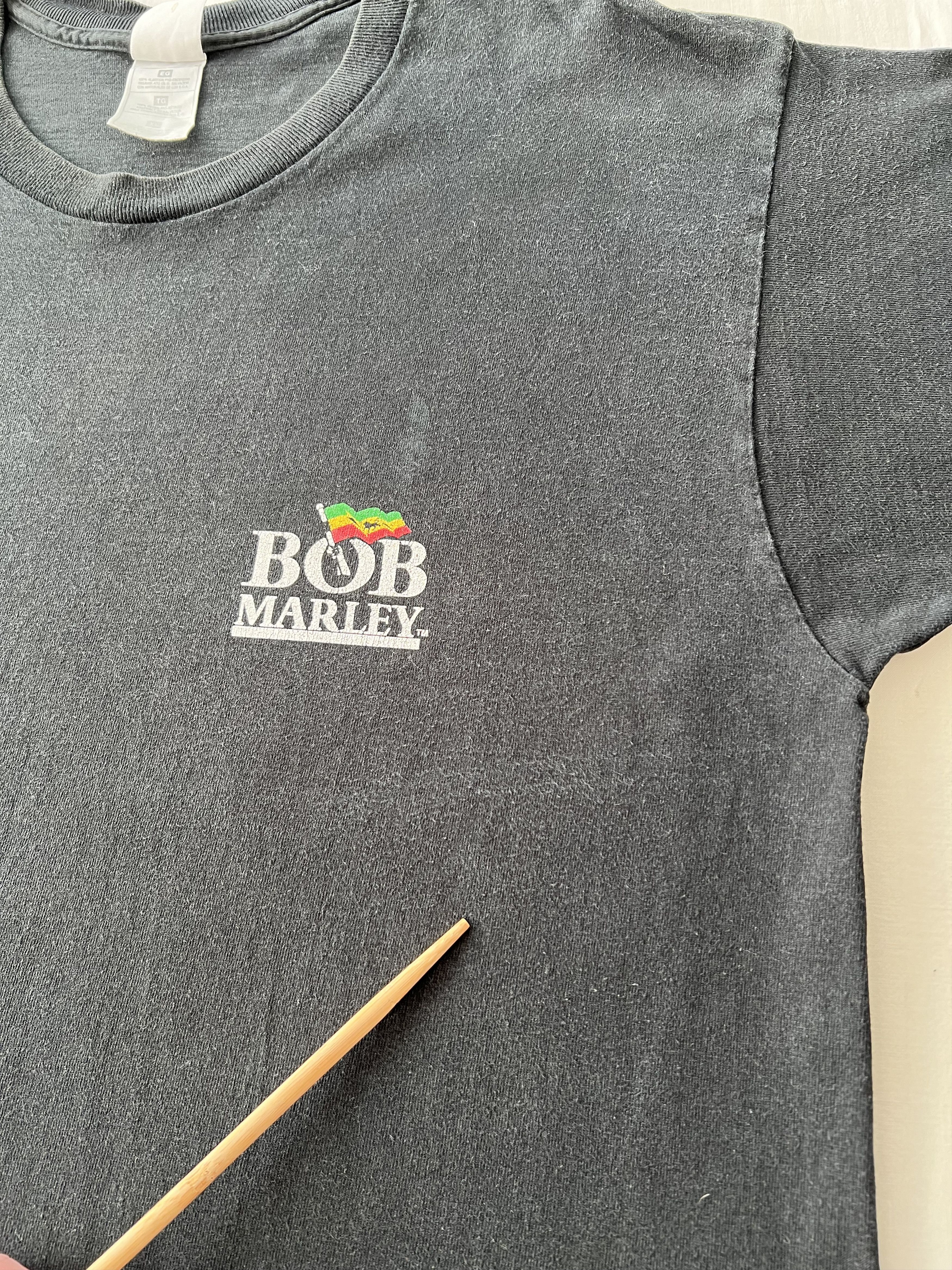 Band Tees Vintage 1996 Bob Marley Zion Train Jamaica Black T-shirt Size US XL / EU 56 / 4 - 5 Thumbnail