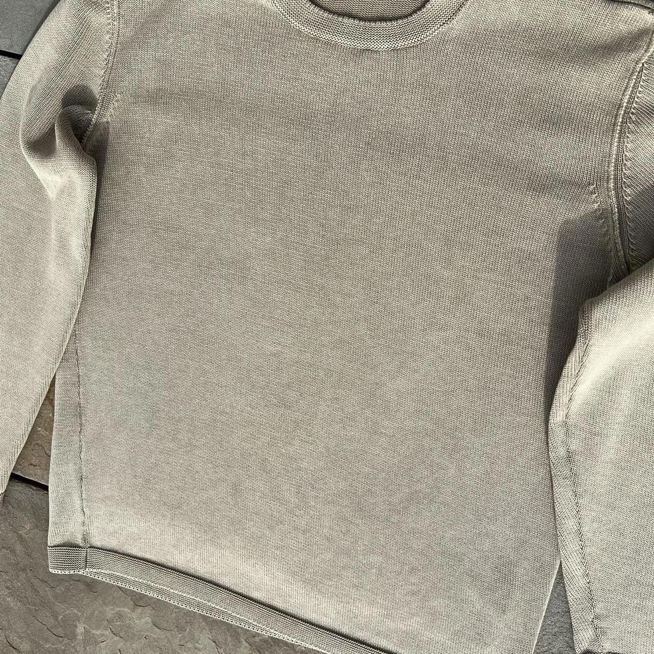 Trussardi Garment Dyed Tan Knit Crewneck Sweater Size US L / EU 52-54 / 3 - 2 Thumbnail