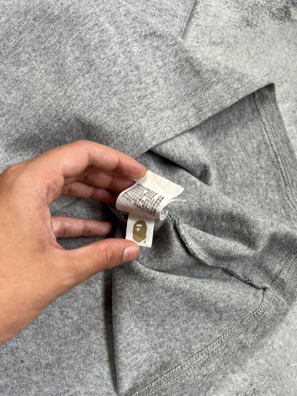 Bape Bape blue & grey college logo tee Size US XL / EU 56 / 4 - 4 Thumbnail