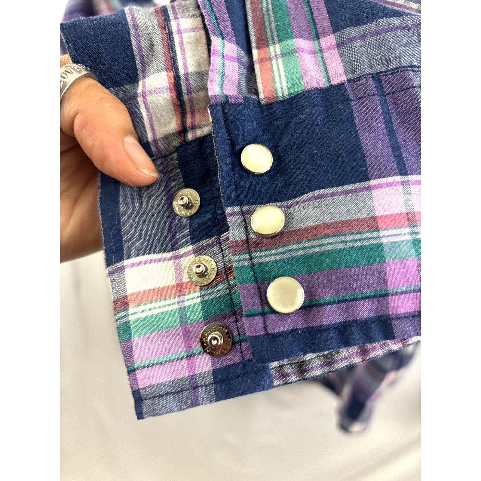 Wrangler Vintage Wrangler Western Pearl Snap Shirt Mens XL Plaid Size US XL / EU 56 / 4 - 10 Thumbnail