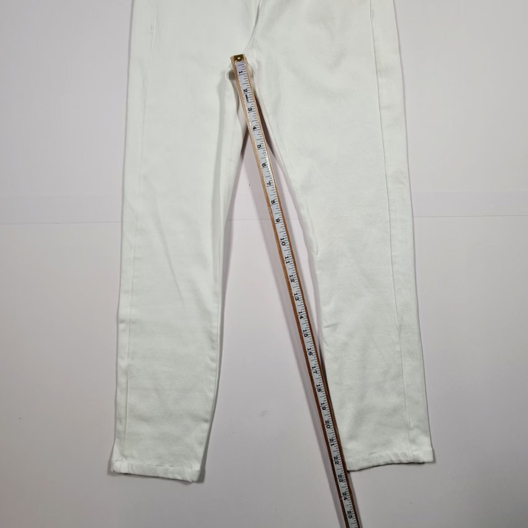 Vintage LYSSE Leggings White XS Signature High Waist Capri Twill Women Activewear Party/Cocktail 90s Modern USA Logo Deluxe Comfort Breathable Elastic Waist Size 26" / US 2 / IT 38 - 7 Thumbnail