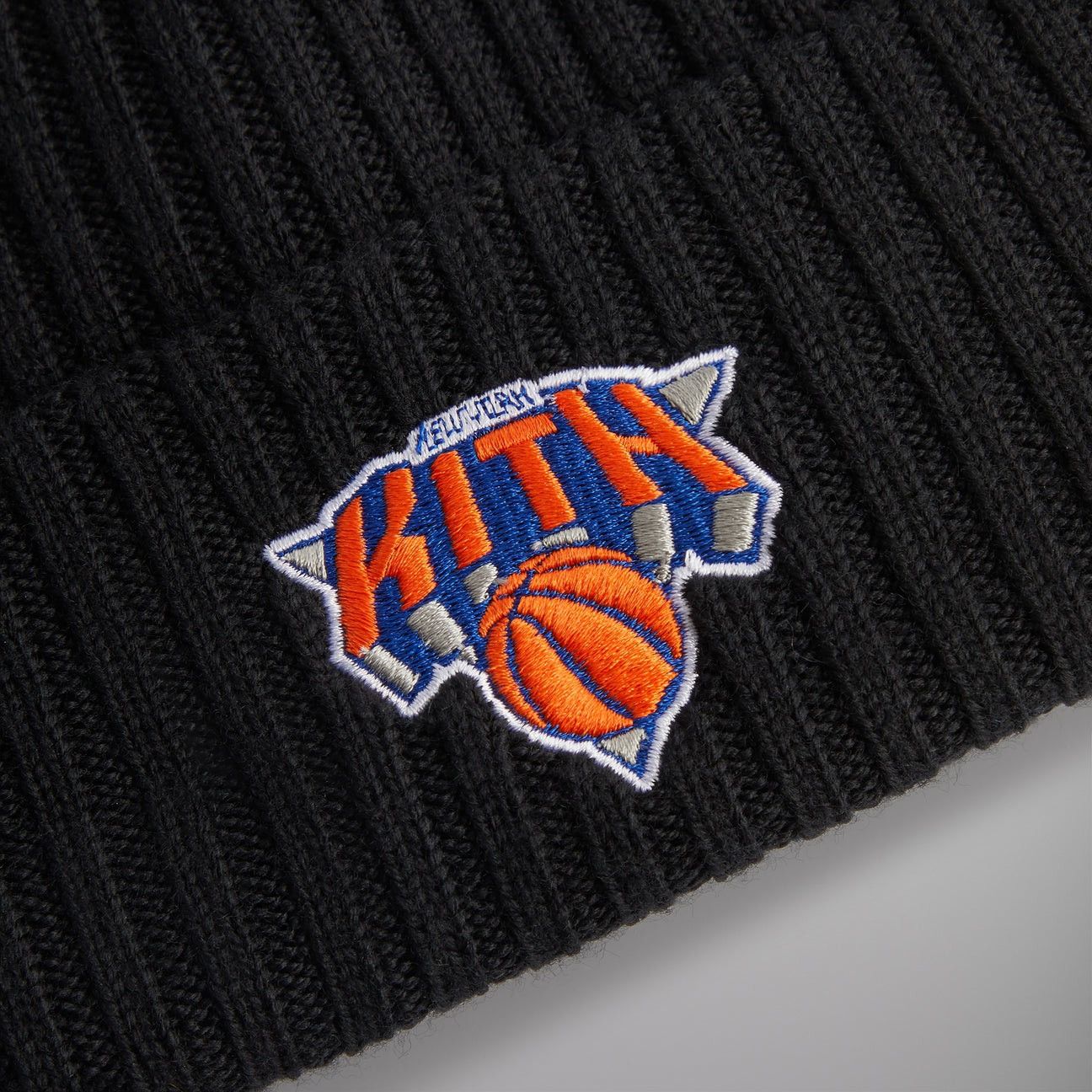 Kith Kith for the New York Knicks Logo Beanie Black Knit Hat Cap Size ONE SIZE - 3 Thumbnail