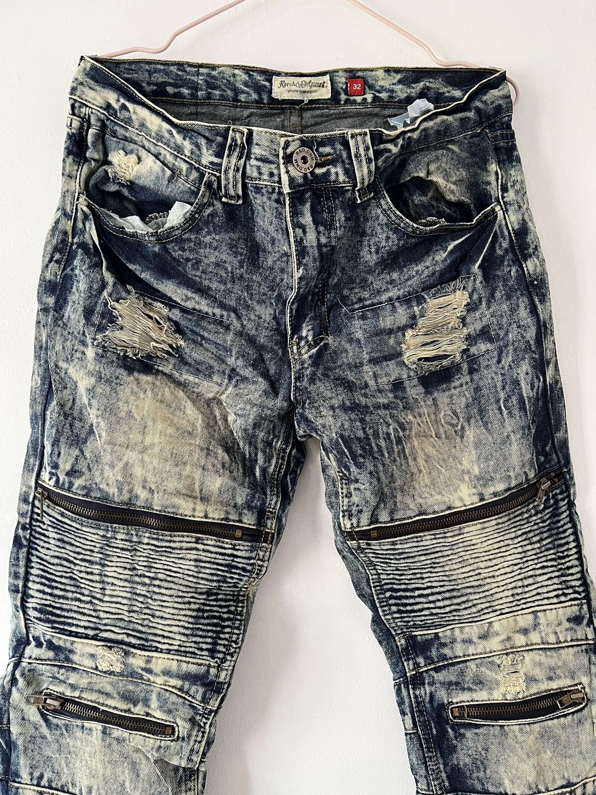 Vintage Vintage Balmain Biker Denim Style R&D Denim Size US 32 / EU 48 - 2 Thumbnail