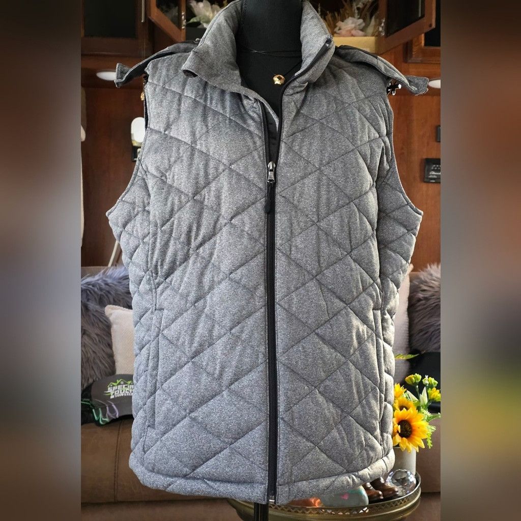 Tek Gear Tek Gear Women's Quilted Gray Vest Size XXL / US 16-18 / IT 52-54 - 1 Thumbnail