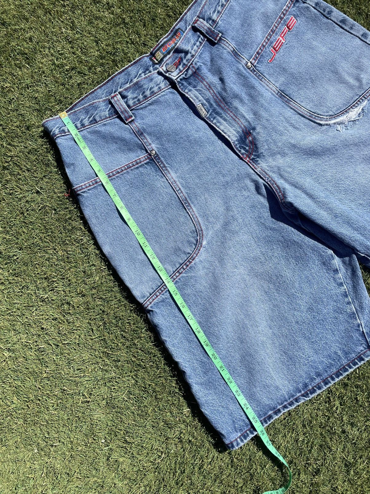 Other Vintage 90s Y2K boss jefe baggy wide leg denim shorts punk Size US 40 / EU 56 - 5 Thumbnail