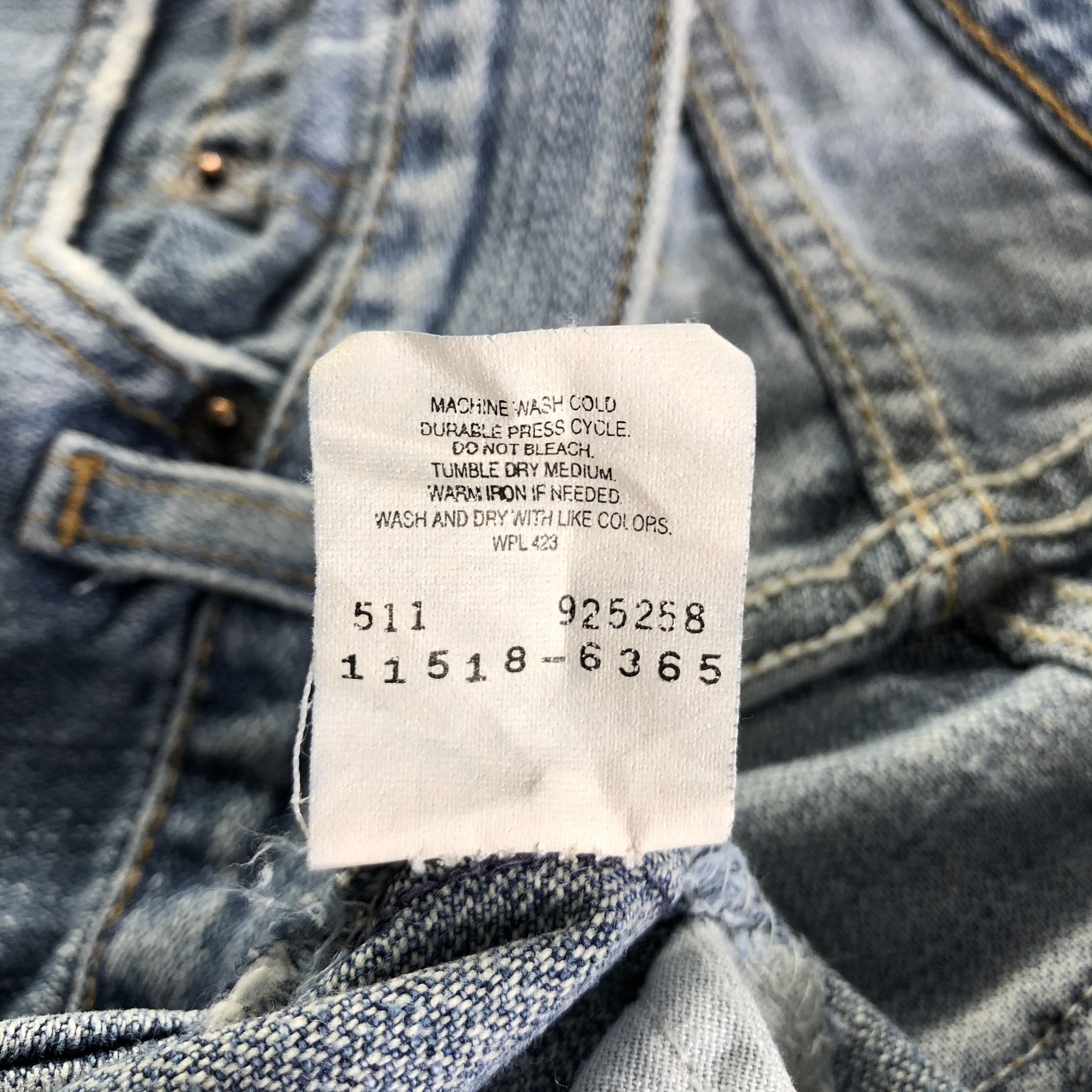 Levi's Vintage Blue Wash Levis 518 Jeans-J3465 Size 35" - 11 Thumbnail
