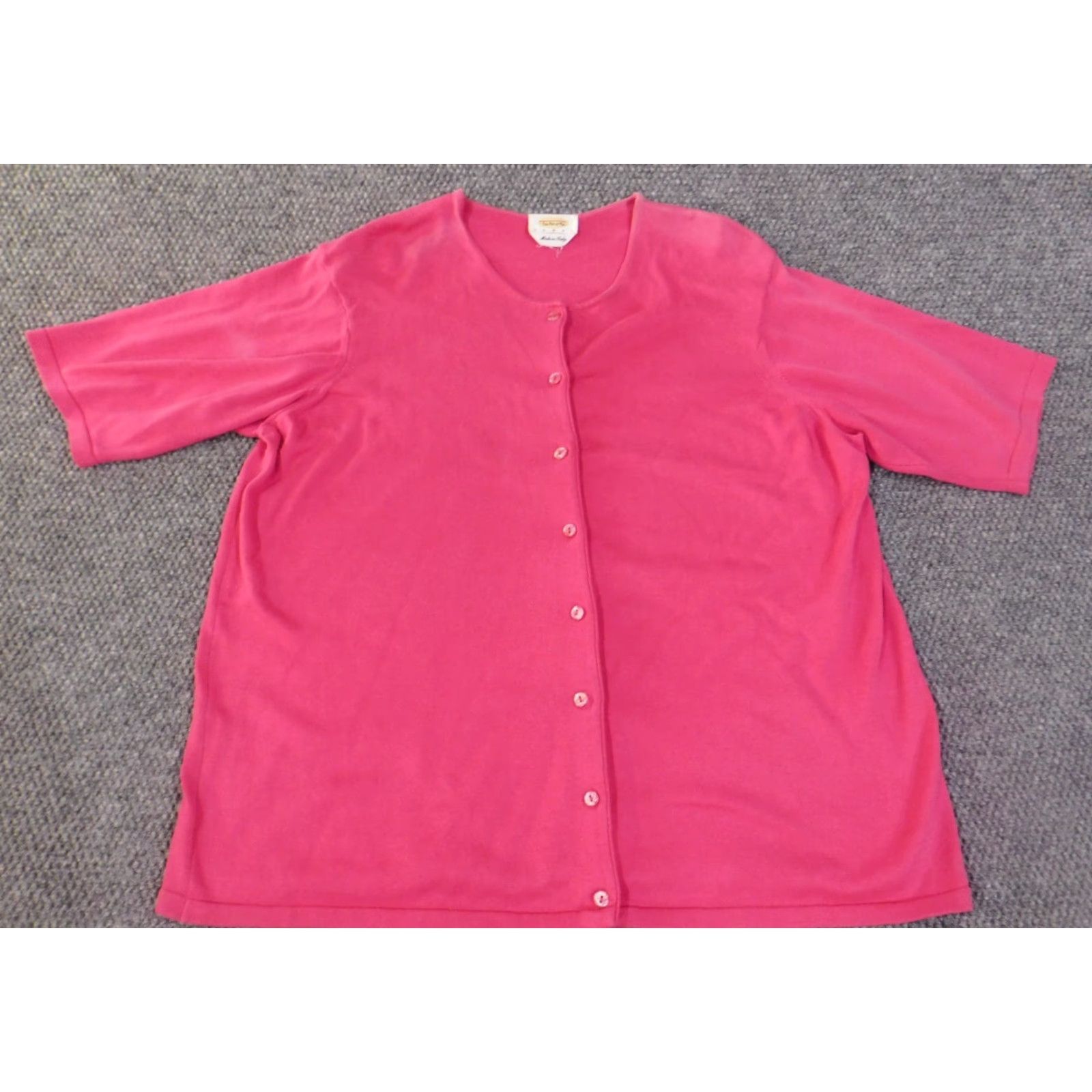 Talbots Talbots Sweater Cardigan M Pink Womens Regular Cotton Knit Stretch Size M / US 6-8 / IT 42-44 - 2 Thumbnail