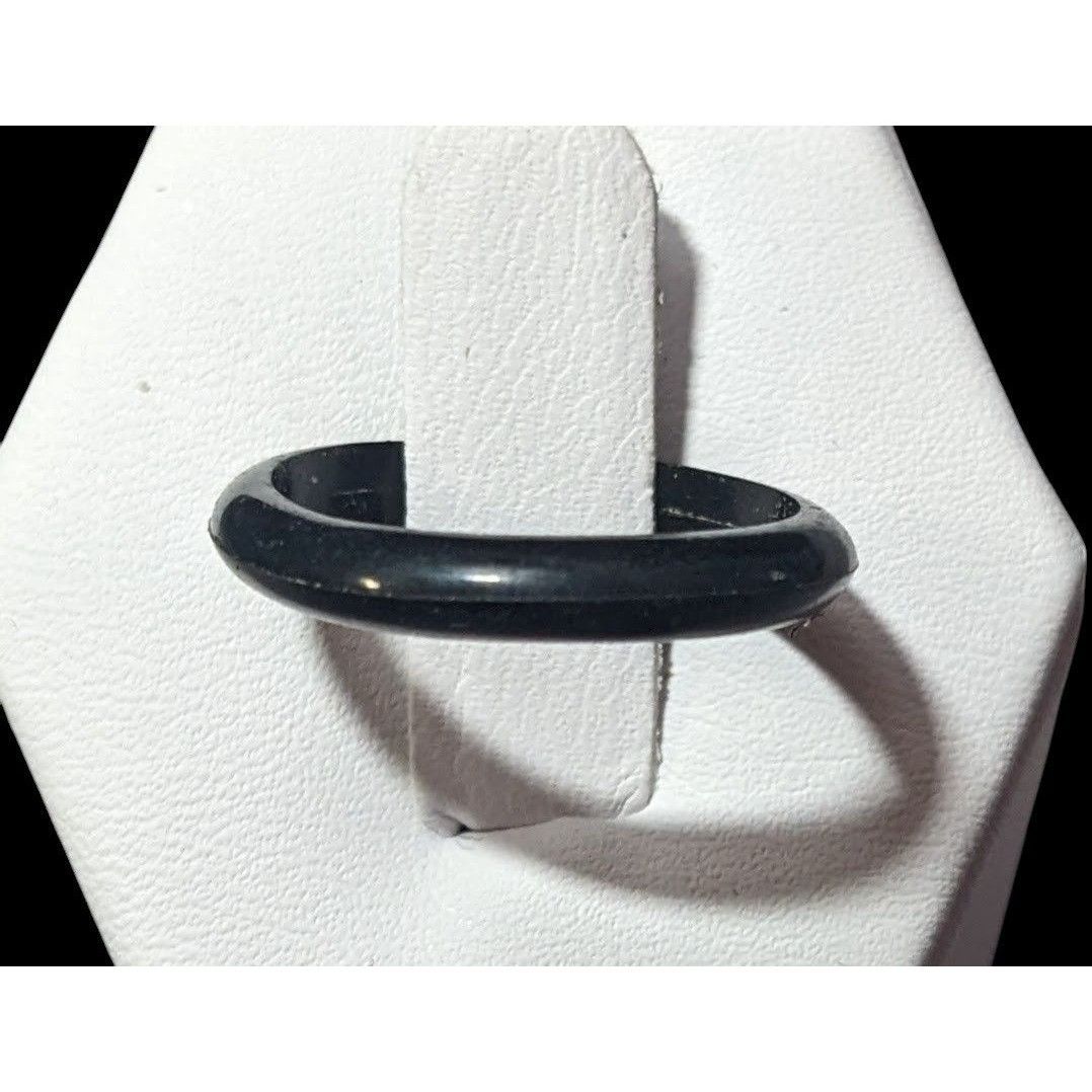Other Simple Black Rubber Fashion Ring Size 6 1/4 Size ONE SIZE - 1 Thumbnail