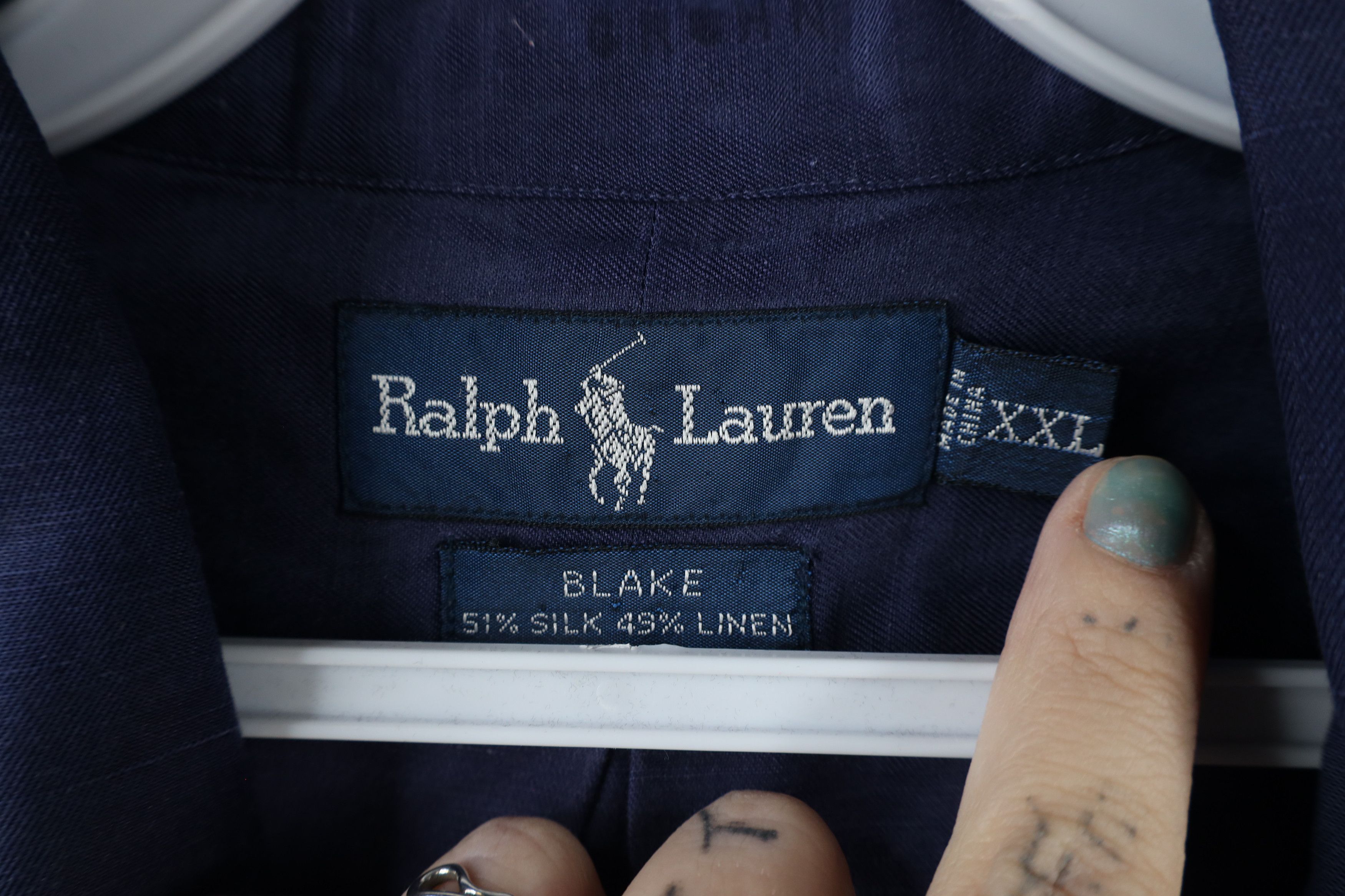Ralph Lauren × Vintage Vintage 90s Ralph Lauren Linen Collared Button Down Shirt Size US XXL / EU 58 / 5 - 7 Thumbnail