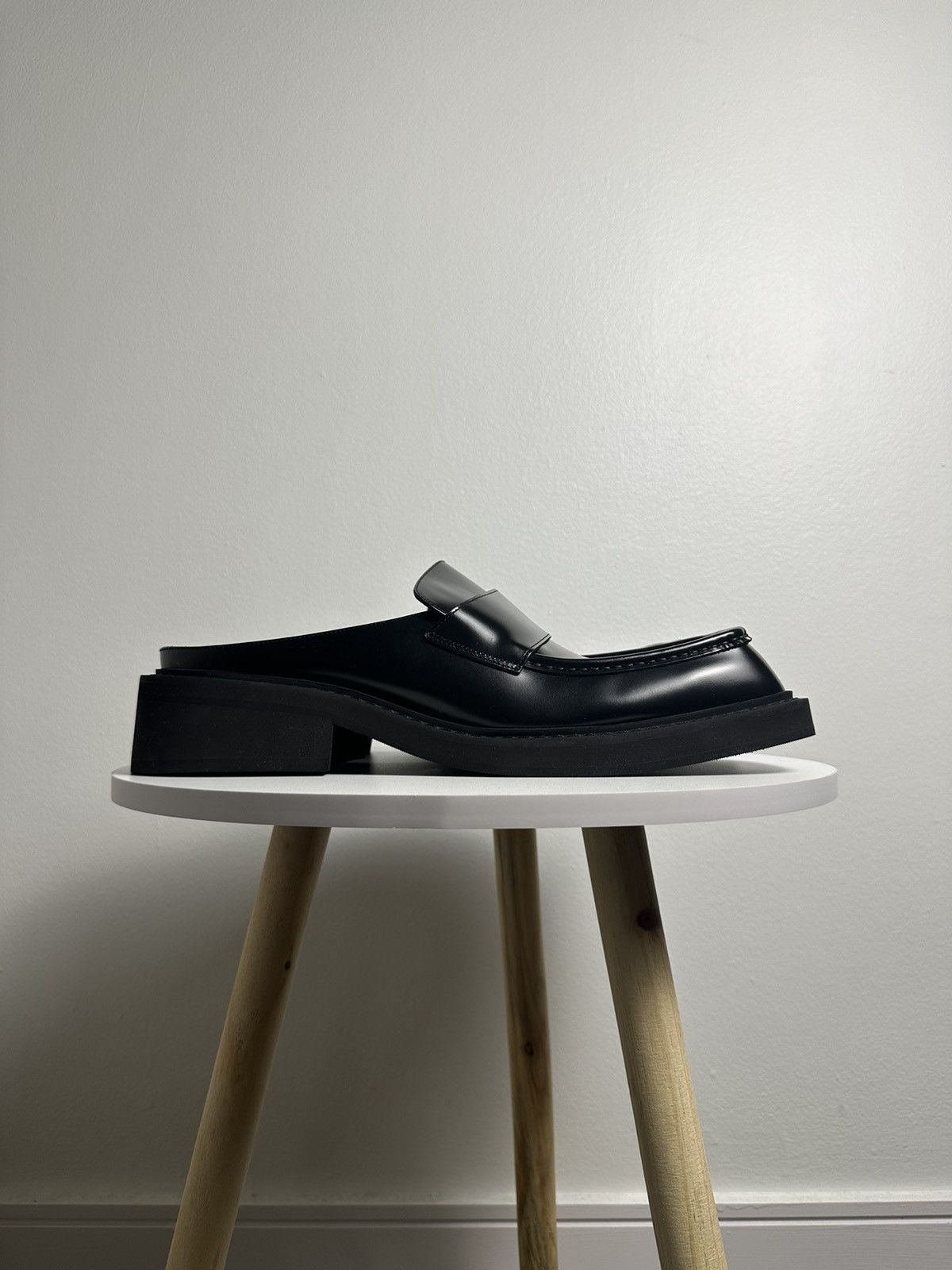 Balenciaga Inspector Leather 40Mm Mule Shoes in Black, Men's (Size 12)