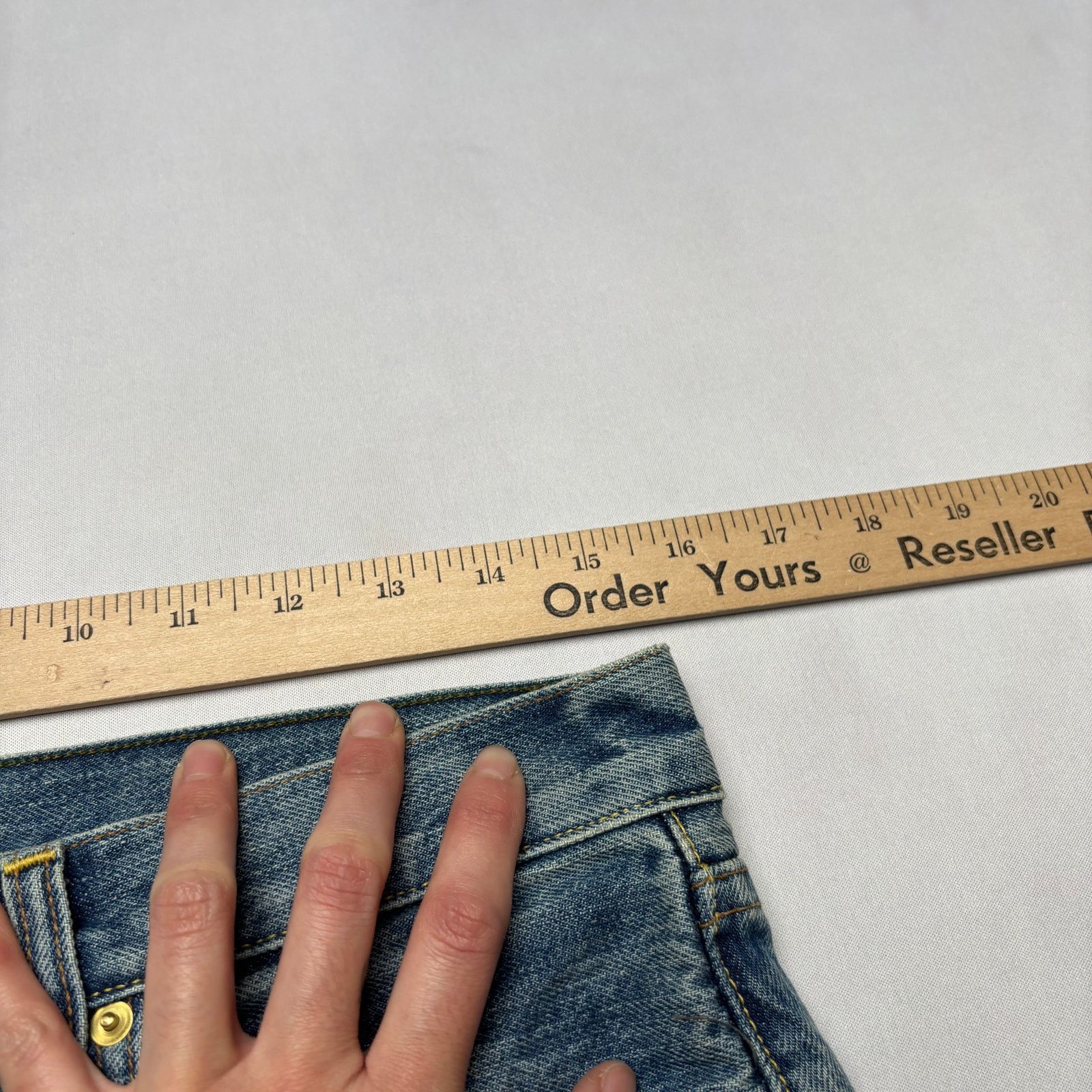Sid Mashburn $185 Sid Mashburn Light Wash Denim 30x32 Slim Straight Jeans Size US 30 / EU 46 - 6 Thumbnail