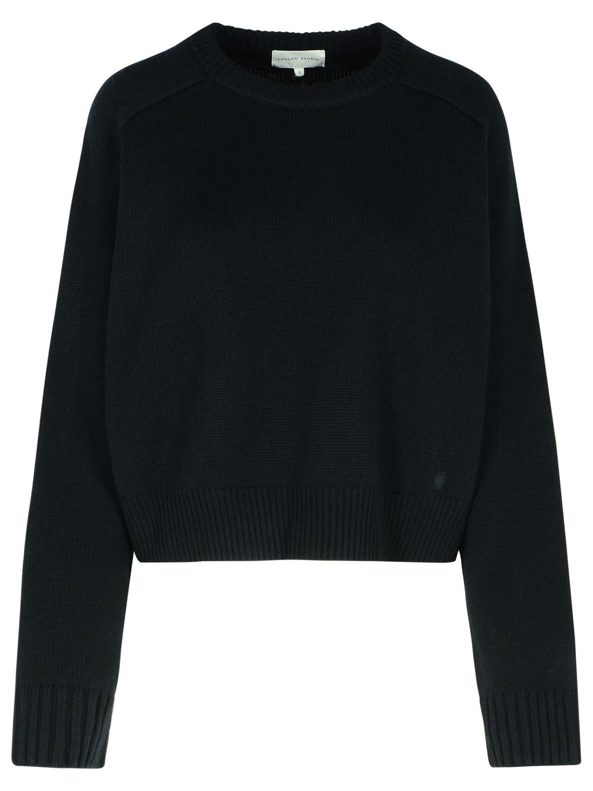 Loulou de Saison LOULOU DE SAISON 'Bruzzi' Black Cashmere Sweater Size S / US 4 / IT 40 - 1 Thumbnail