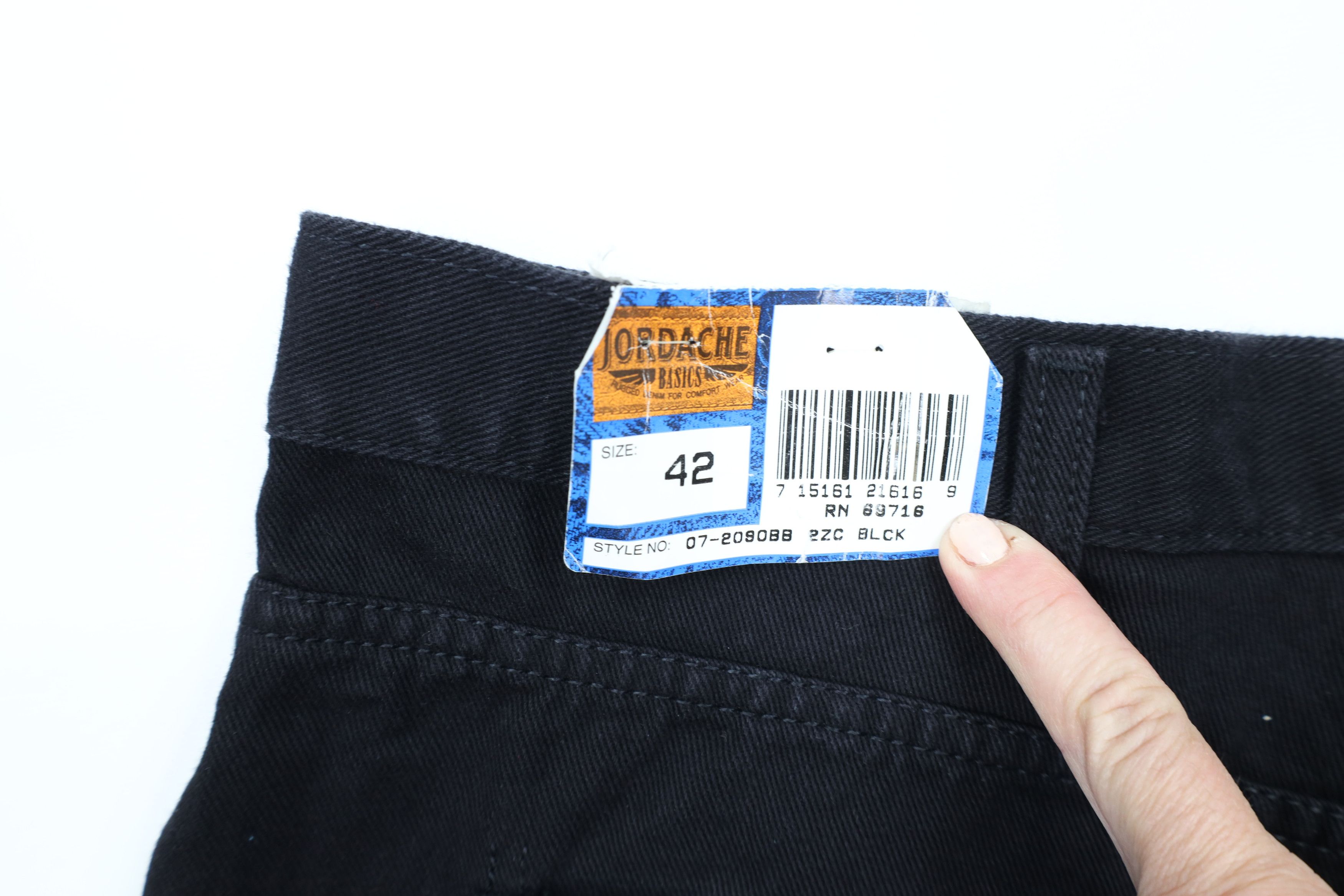 Vintage Deadstock Vintage 90s Streetwear Fit Denim Shorts Black Size US 40 / EU 56 - 8 Thumbnail