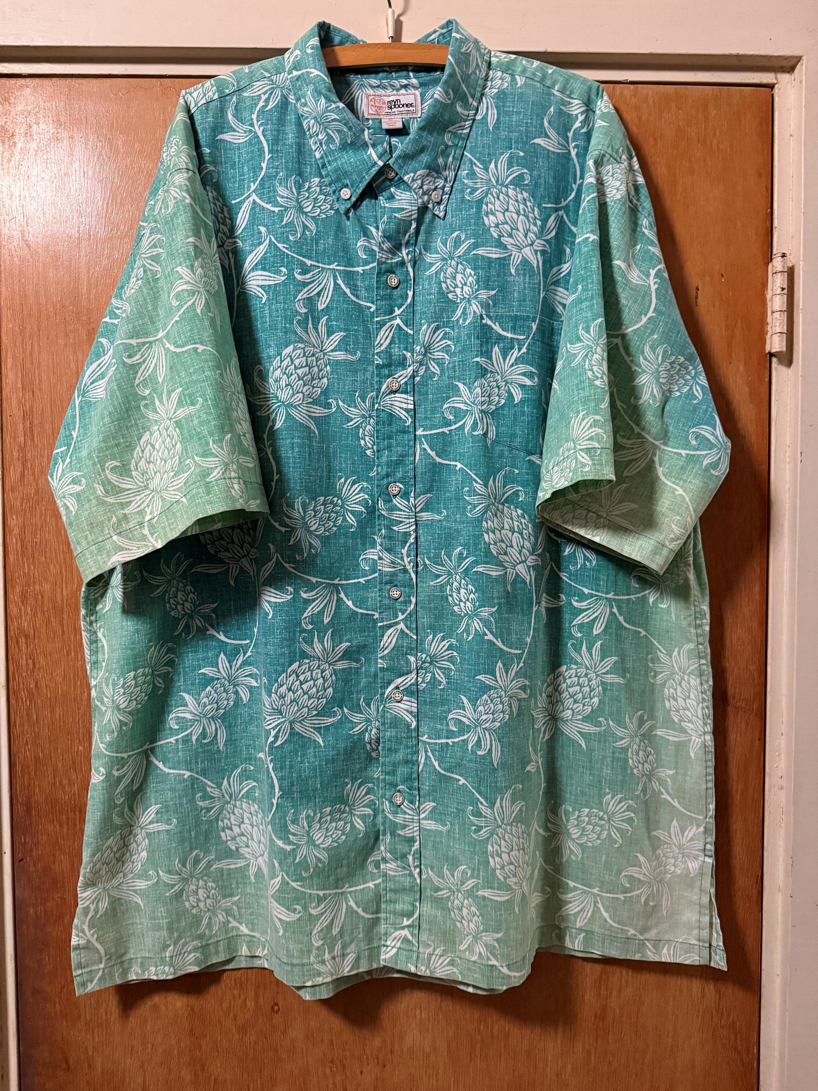 Reyn Spooner Reyn Spooner Sun Faded Ombre Pineapple Hawaiian Shirt 3XL Size US XXL / EU 58 / 5 - 10 Thumbnail