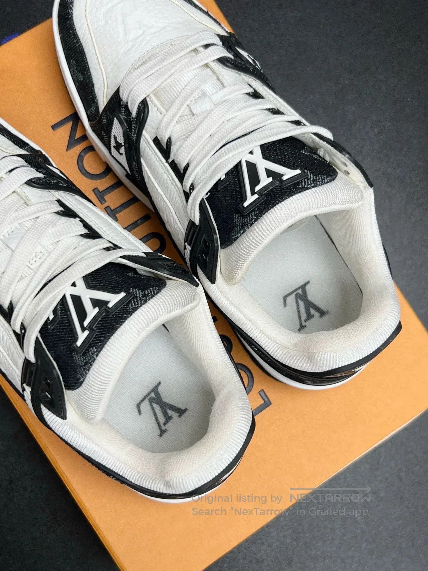Louis Vuitton lv trainer black and white sneakers size 37.5. Size US 5.5 / IT 35.5 - 3 Thumbnail