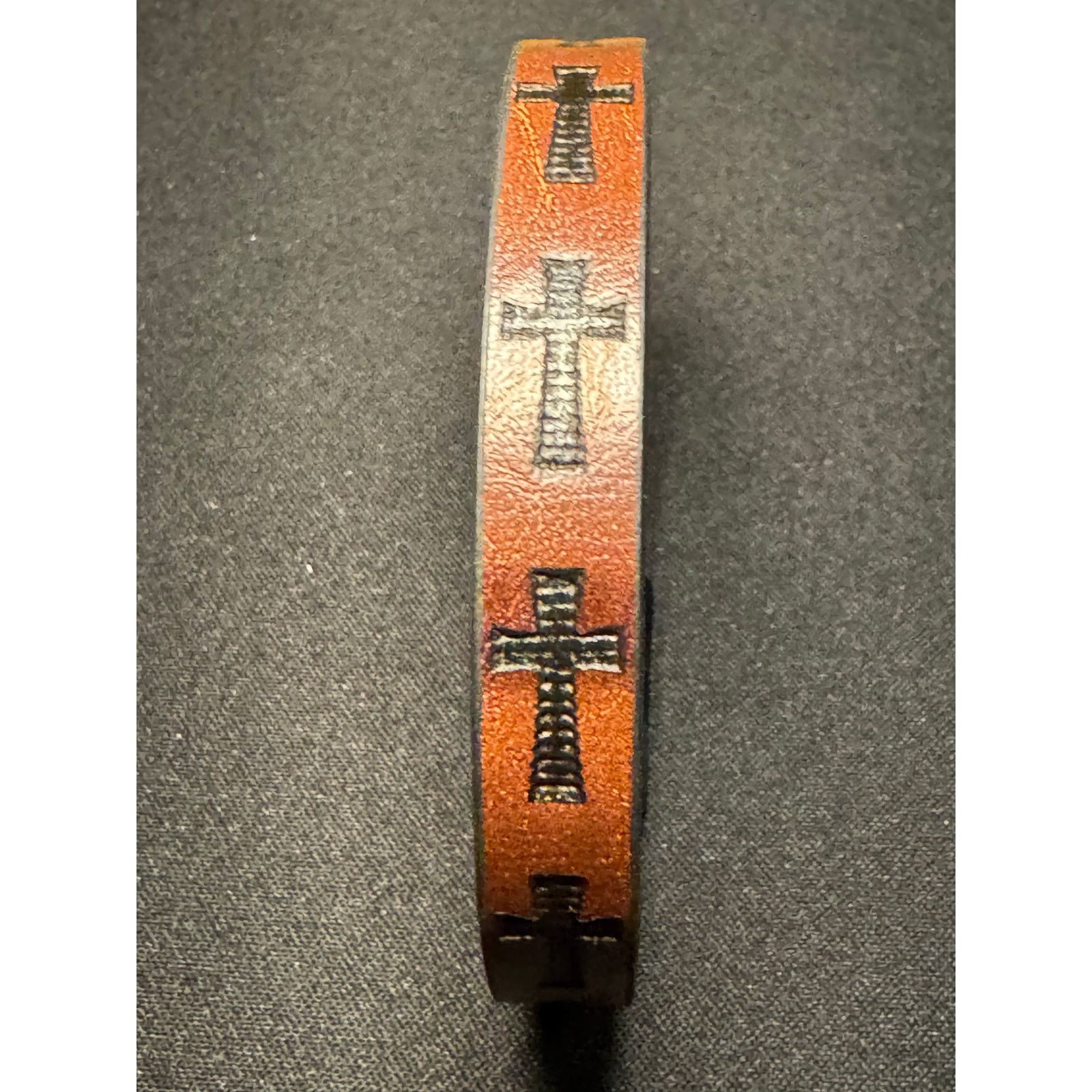 Other Christian Leather Cross Bracelet w/ Magnetic Slide Closure Size ONE SIZE - 3 Thumbnail