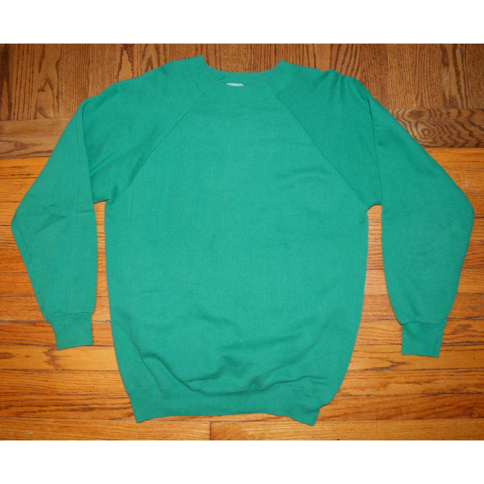 Hanes VTG Hanes Green Blank Raglan Sweatshirt Size XL USA Skate Size US XL / EU 56 / 4 - 2 Thumbnail