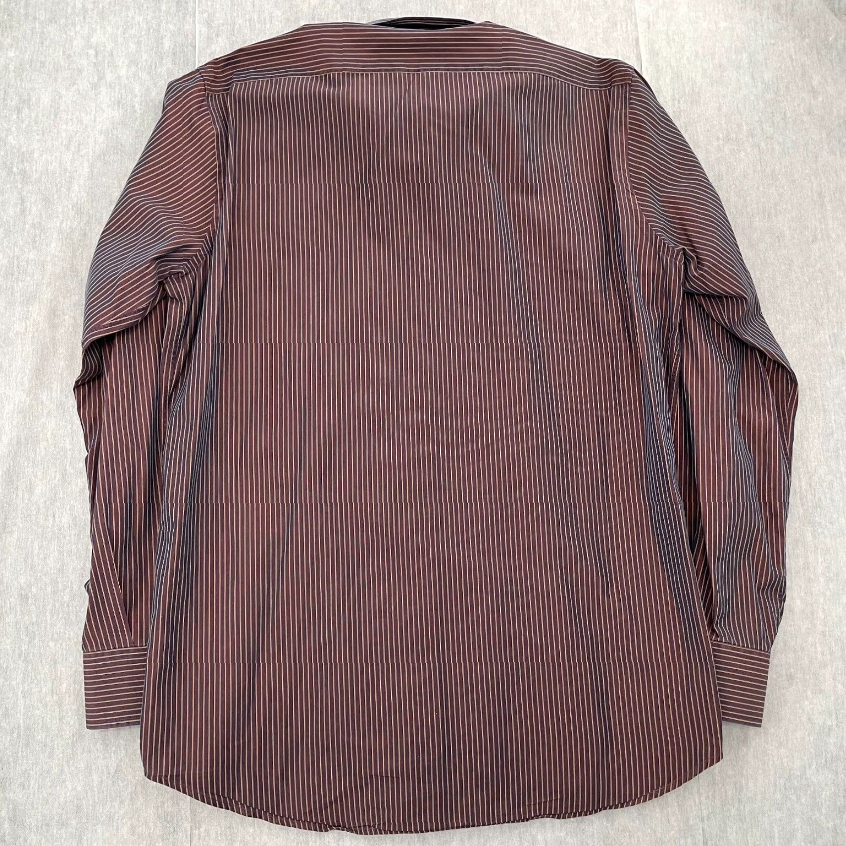 Vintage VINTAGE Luciano Barbera Shirt Mens XL Long Sleeve Button Up Striped Purple Italy Designer Size US XL / EU 56 / 4 - 2 Thumbnail