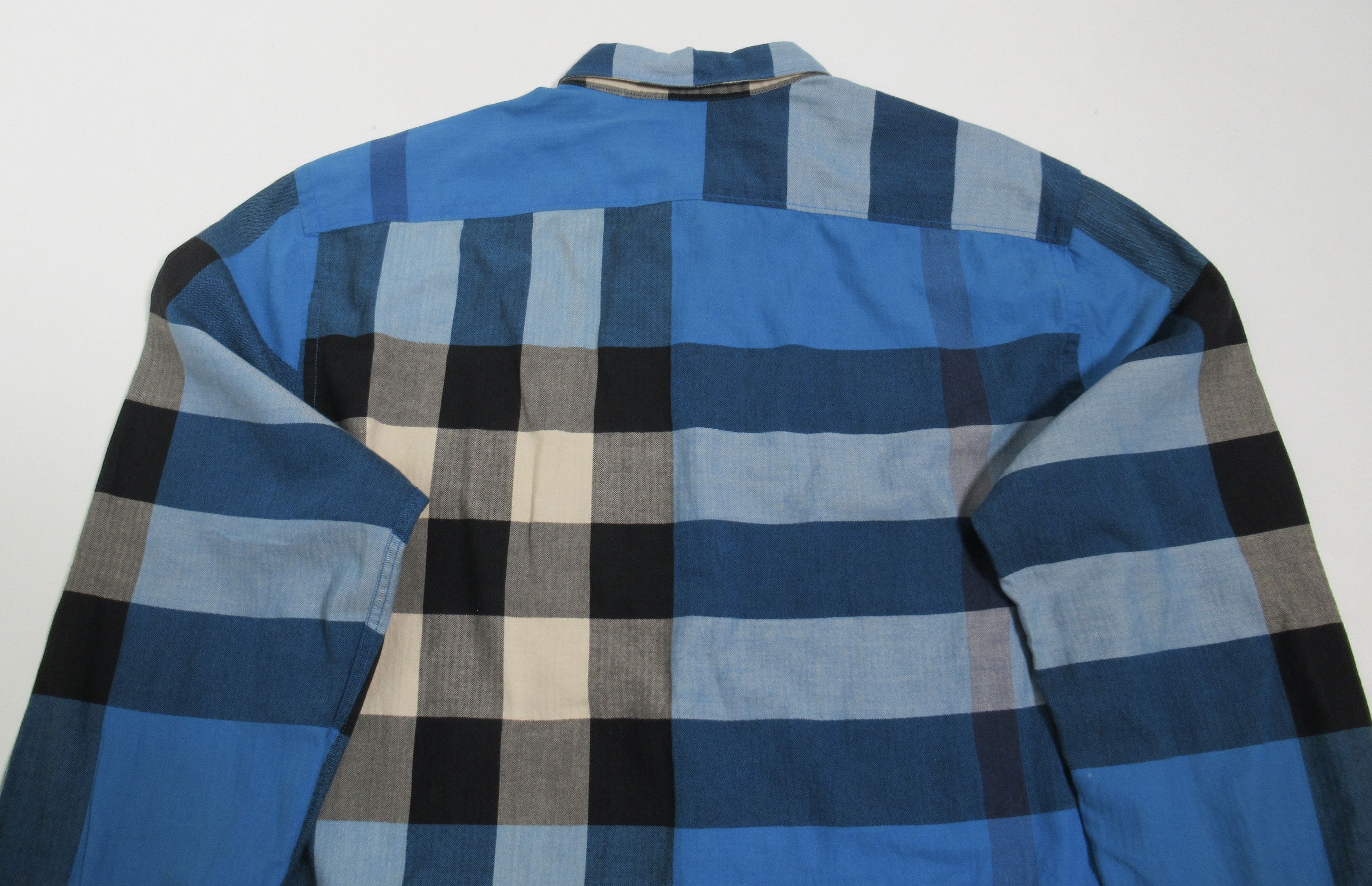 Burberry Burberry Brit Check Cotton Button Down Shirt Nickel Blue S Size US S / EU 44-46 / 1 - 6 Thumbnail