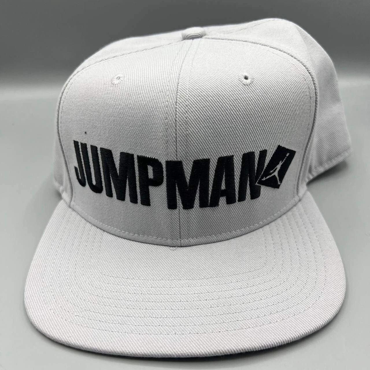 Jordan Brand Air Jordan Hat Men Gray Embroidered Jumpman Script Snap Back Size ONE SIZE - 1 Thumbnail