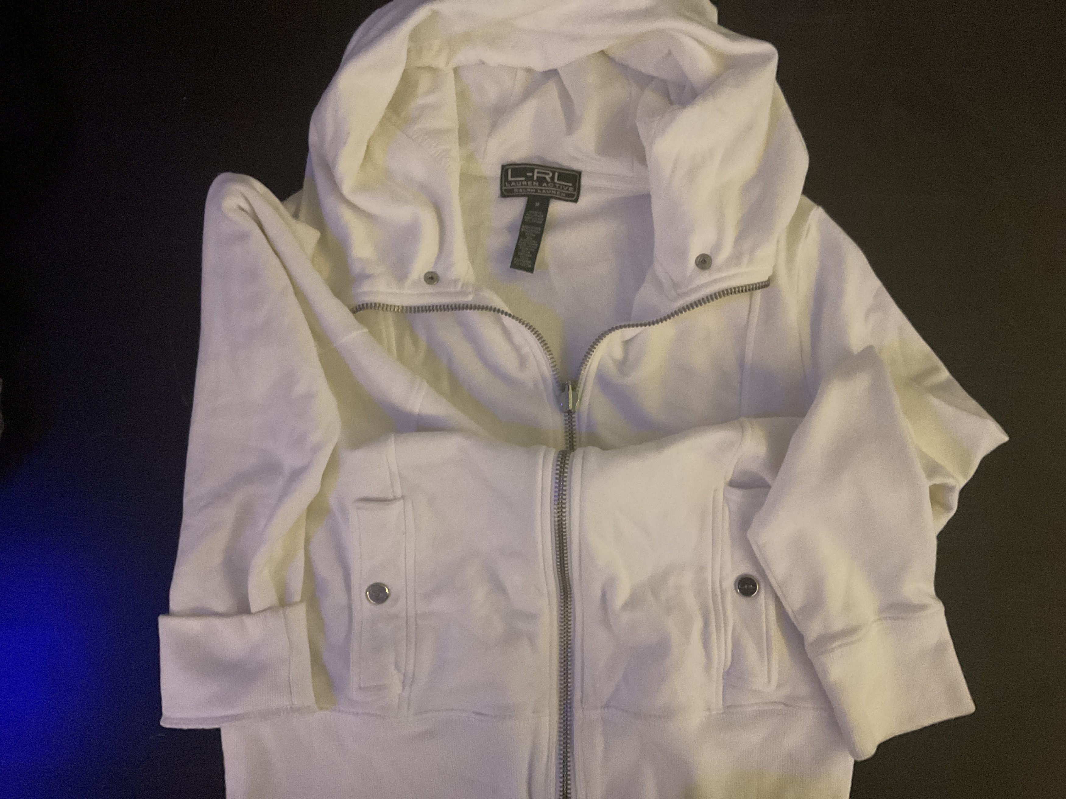 Lauren Ralph Lauren Lauren Ralph Lauren Active Zip-Up Hoodie – White (Size M) Size M / US 6-8 / IT 42-44 - 1 Thumbnail