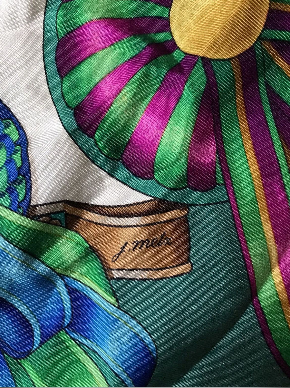 Hermes Hermes Les Rubans Du Cheval by J.Metz Silk Scarf Size ONE SIZE - 8 Thumbnail