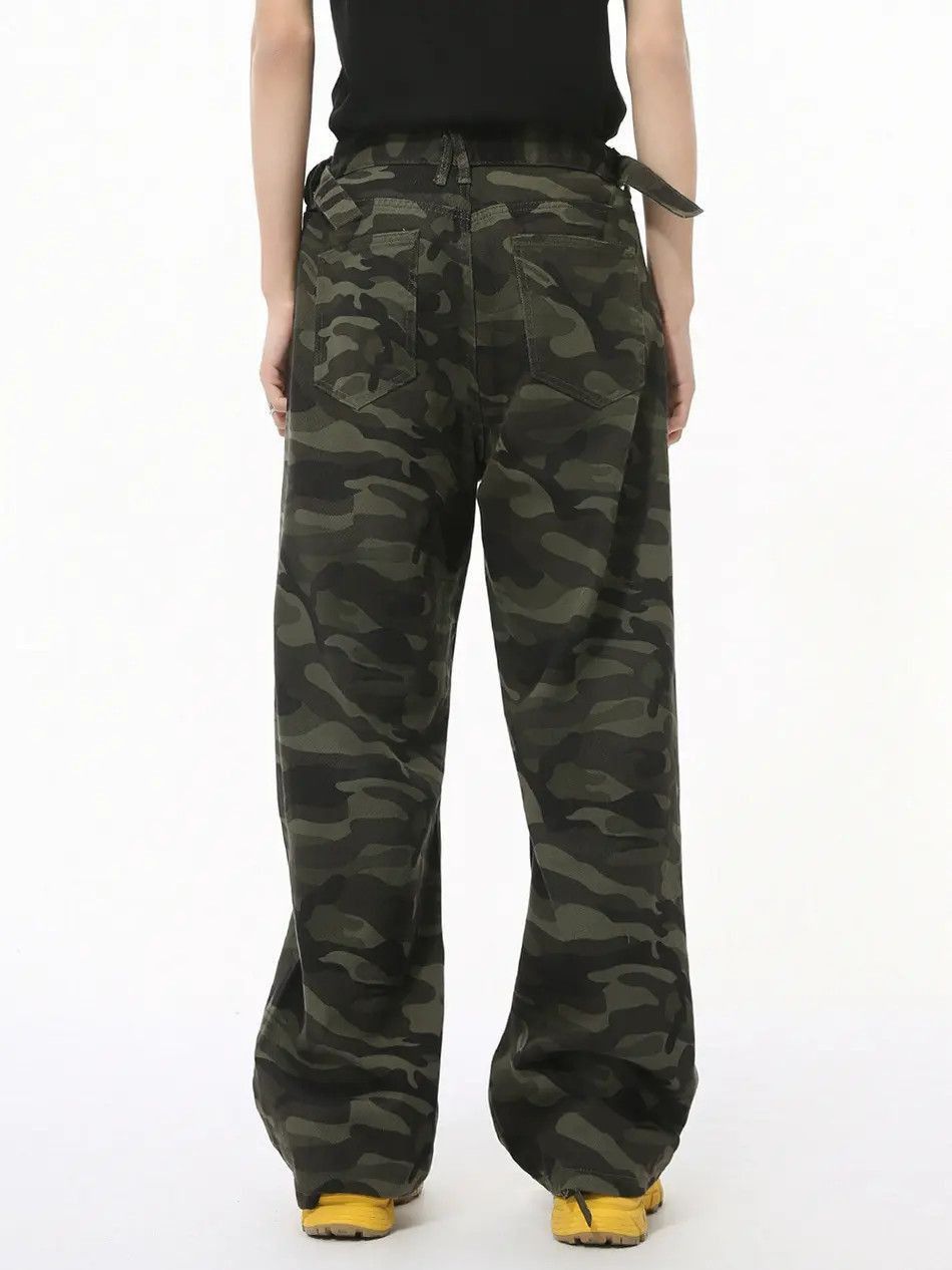 Japanese Brand Retro camouflage straight leg wide leg jeans Size US 32 / EU 48 - 5 Thumbnail
